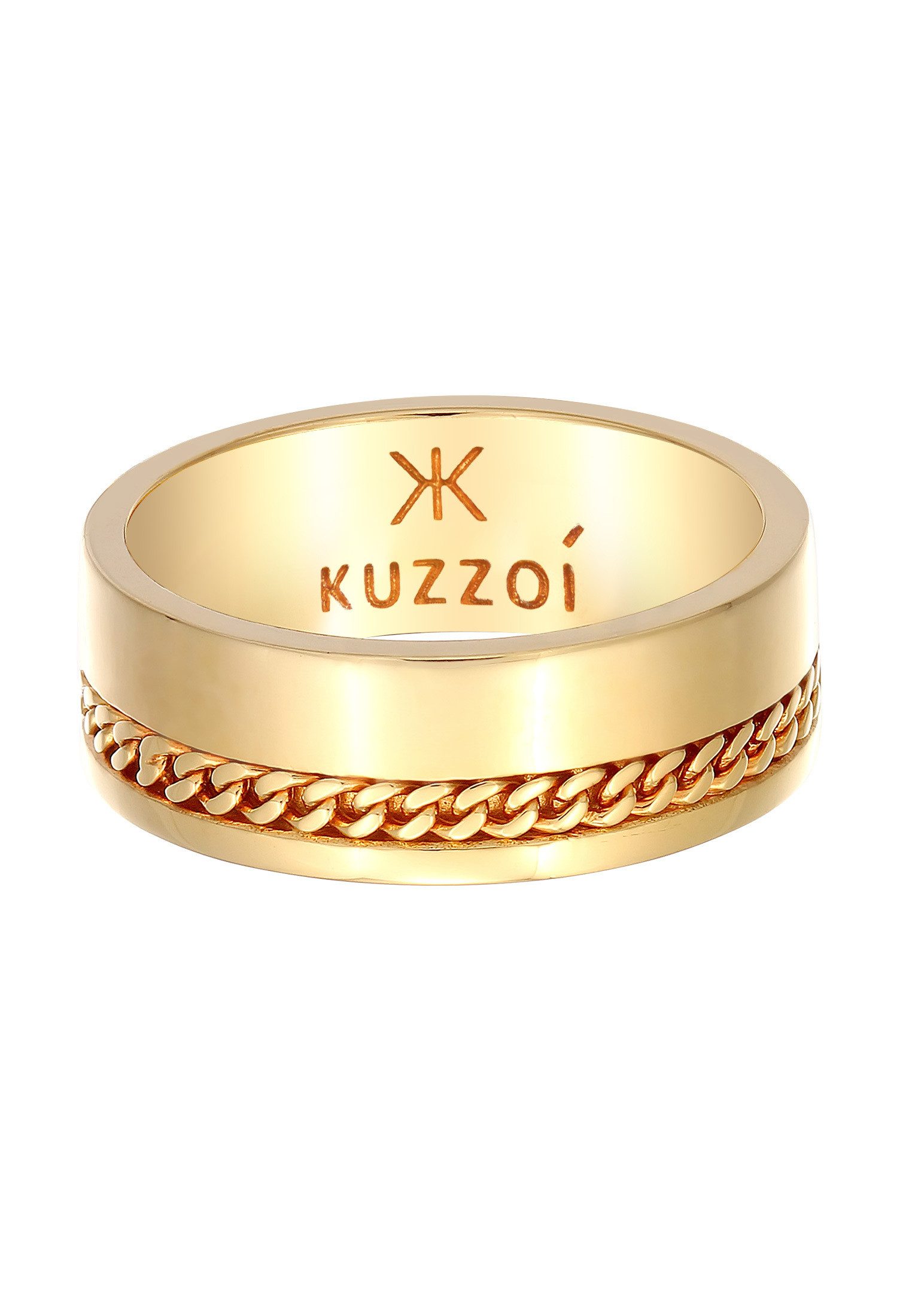 Kuzzoi Silberring Herren Bandring Chunky Chain günstig online kaufen