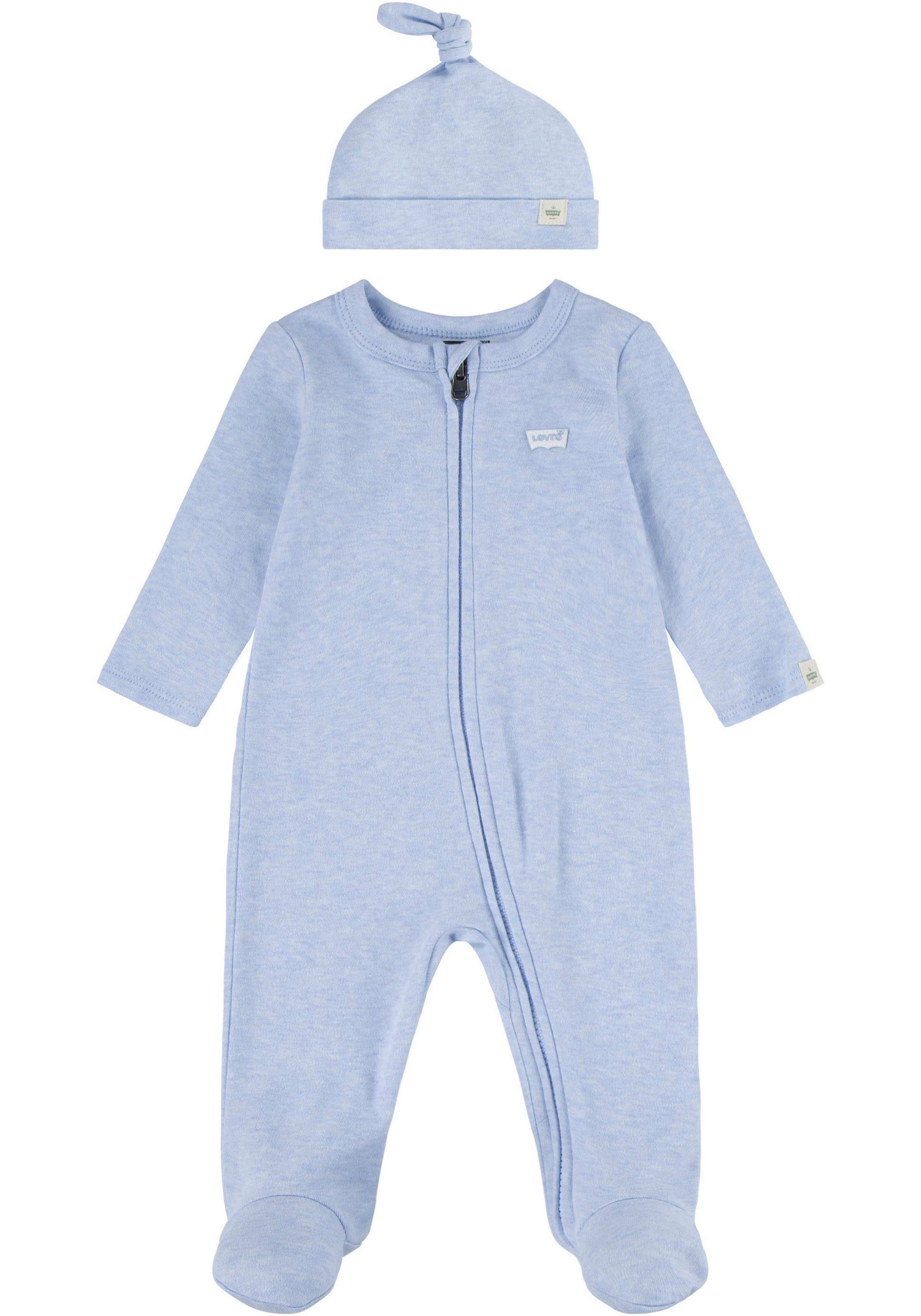 Levi's® Kids Neugeborenen-Geschenkset LVN FOOTED COVERALL & HAT SET (Set, 2-tlg) UNISEX