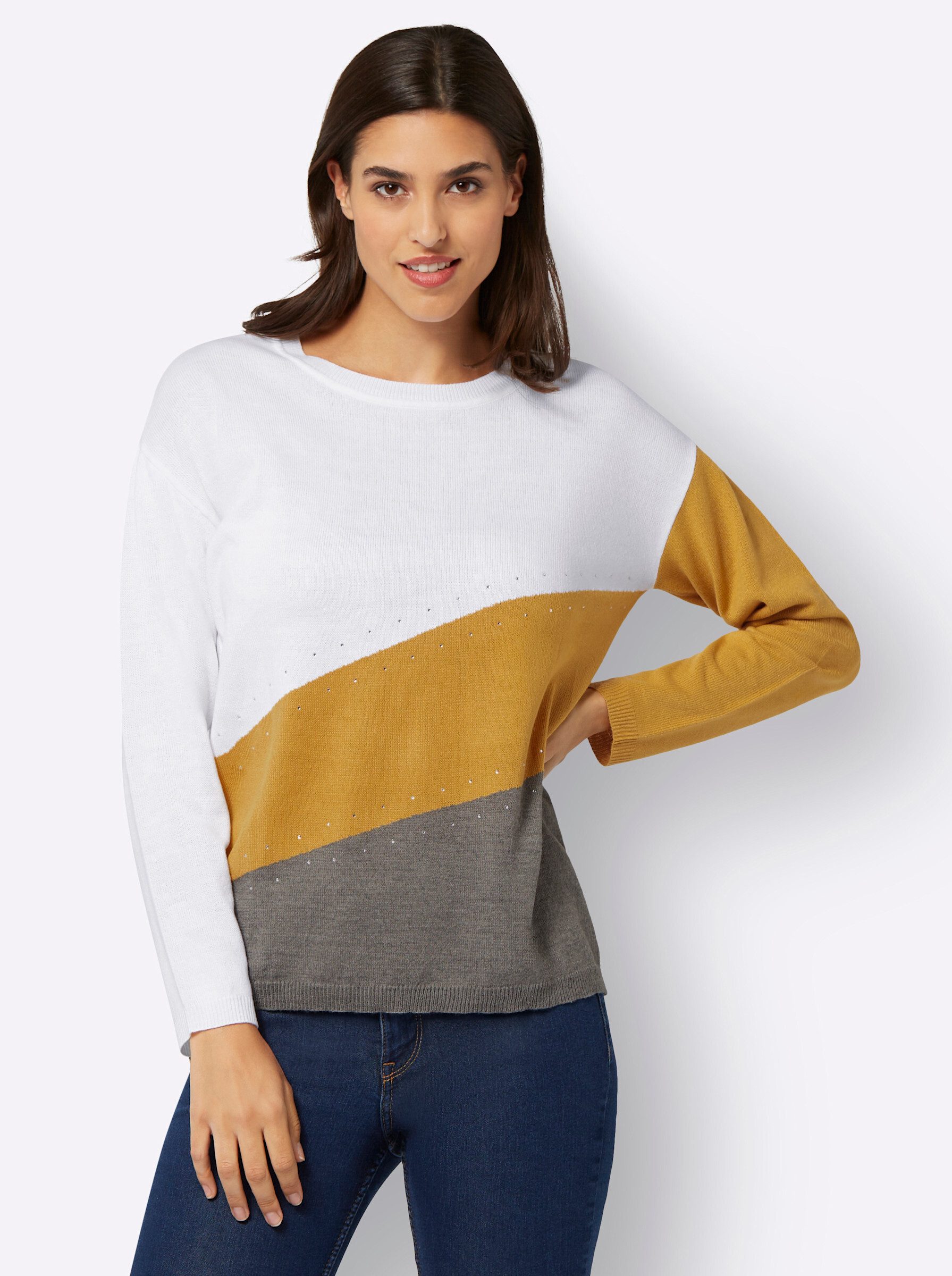 Strickpullover Rundhalspullover