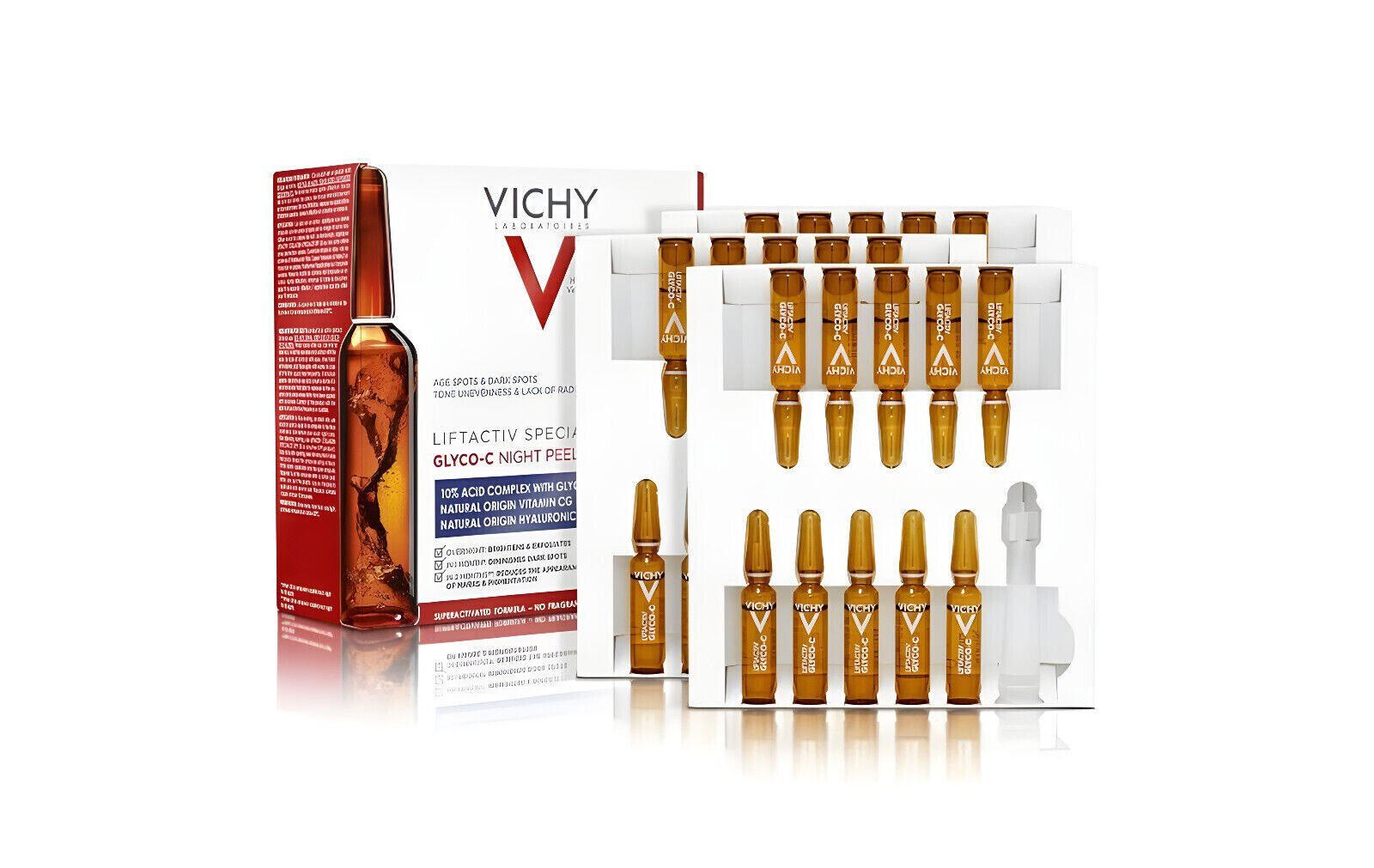 Vichy Gesichtspeeling LIFTACTIV Specialist Glyco-C Peeling Ampullen 30x2,0 ml, Intensivkur für strahlende, glattere Haut und verfeinertes Hautbild – Bild 5 von 5