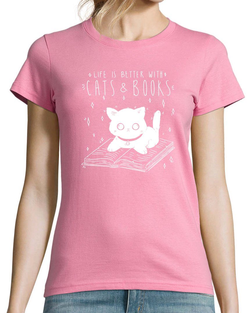 Youth Designz T-Shirt Cats & Books günstig online kaufen