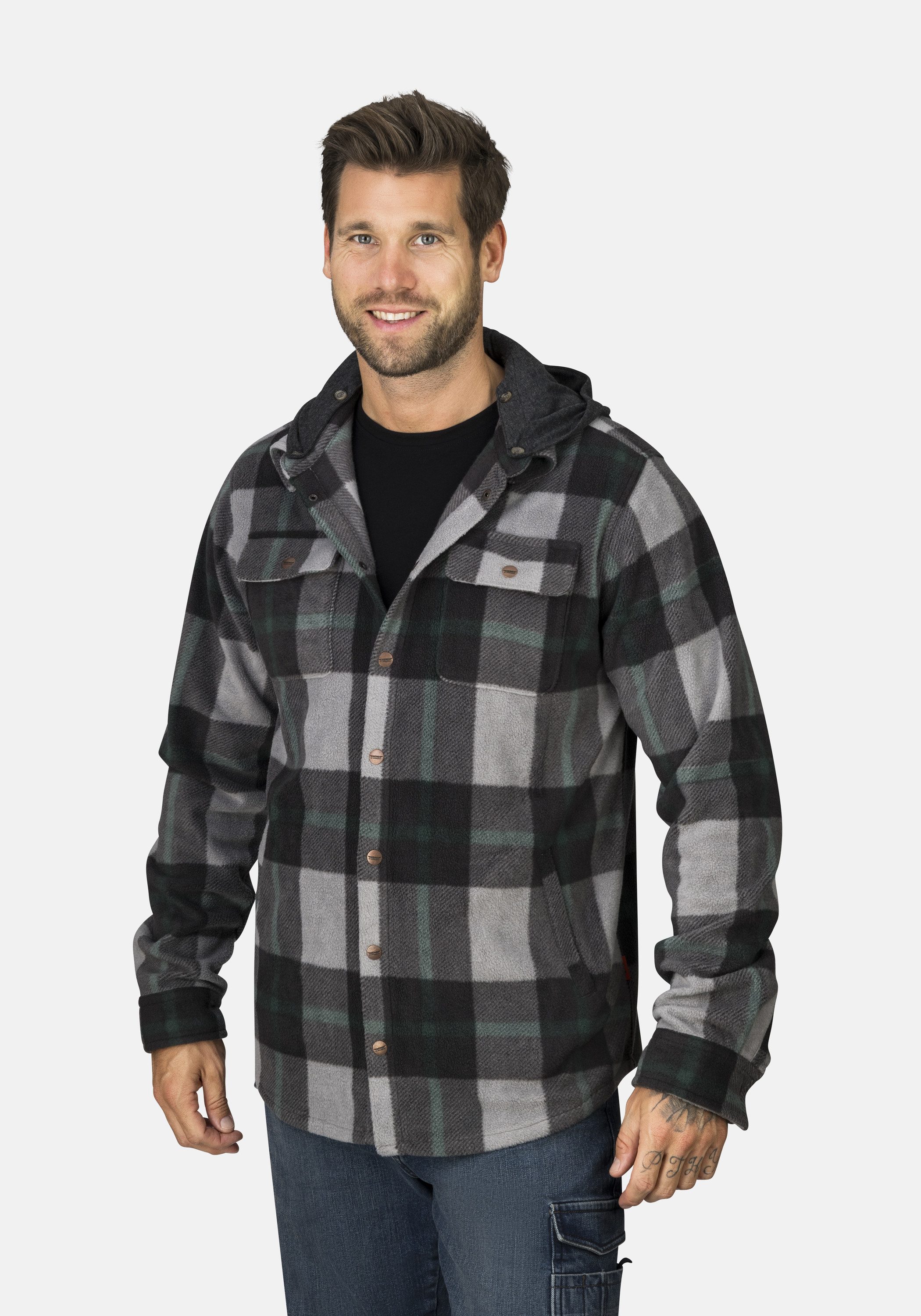 HERO by John Medoox Kapuzenhemd Overshirt HUNTER Workwear Arbeitshemd mit K günstig online kaufen