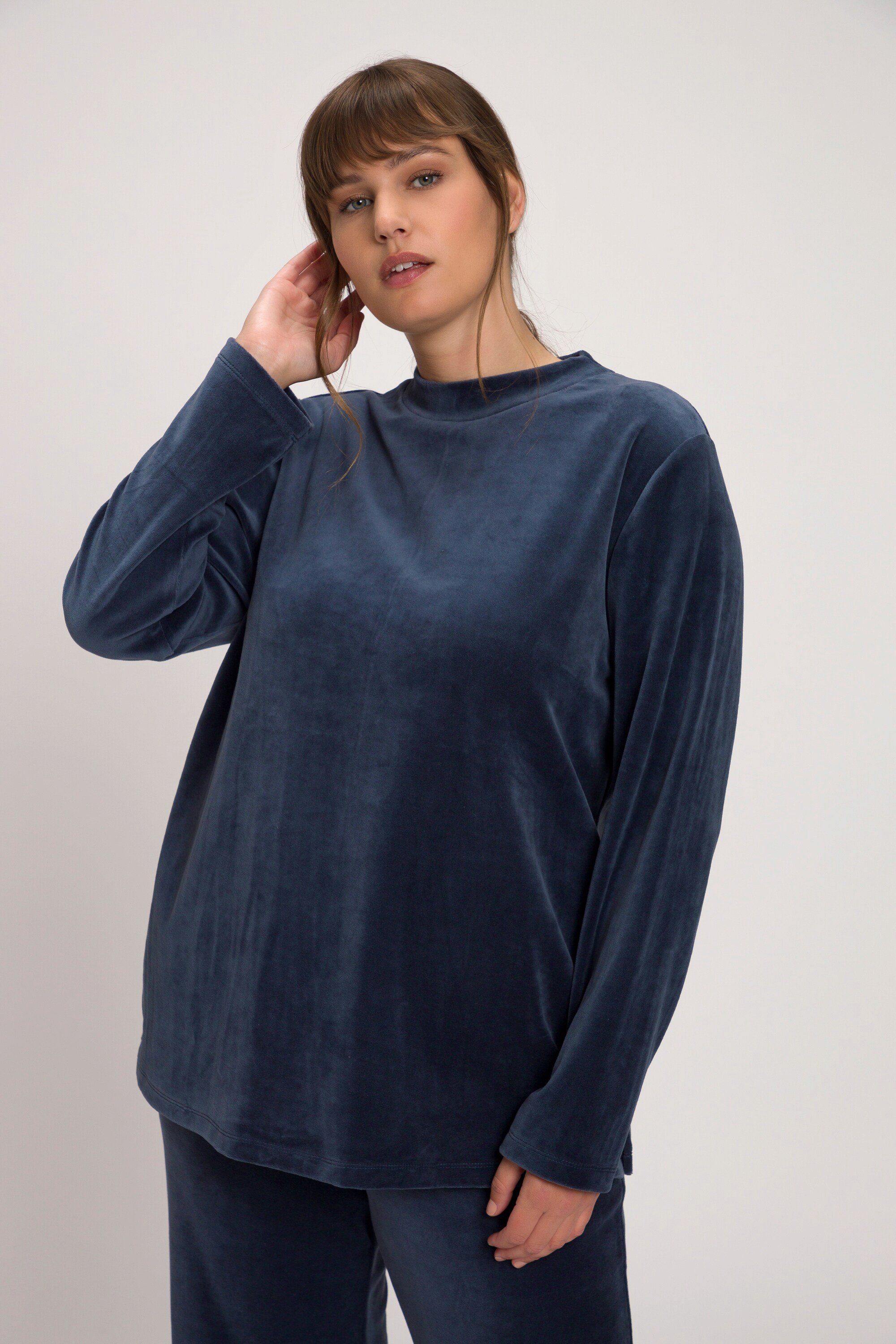 Ulla Popken Sweatshirt Samt-Sweatshirt