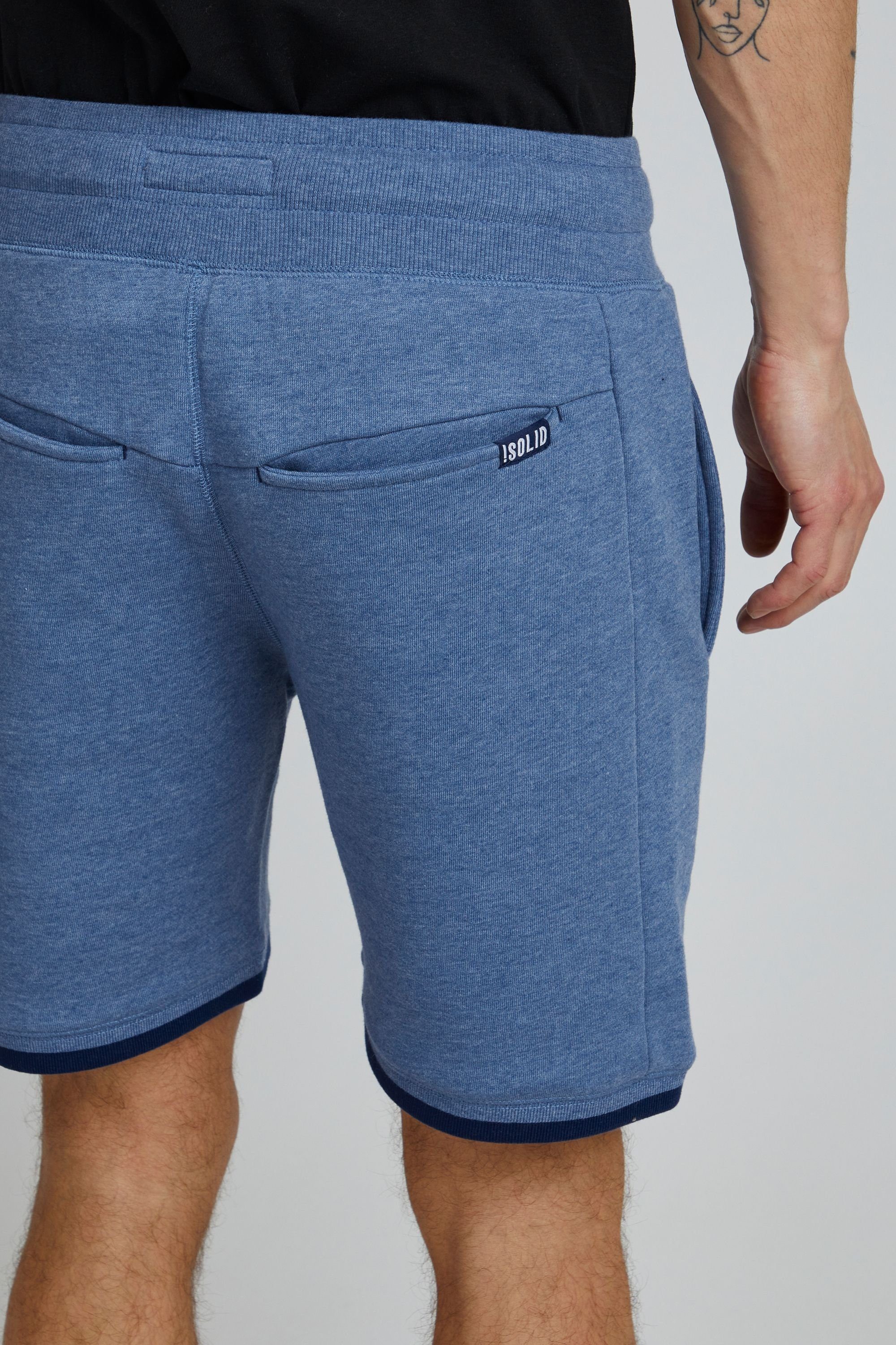 Blue Shorts SDBenjamin Sweatshorts !Solid Hose Faded (1542M) mit Kontrastkordeln kurze Melange