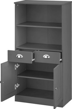 loft24 Midischrank Kyle Badezimmer Schrank, Landhaus, FSC®-zertifiziert, Höhe 90 cm