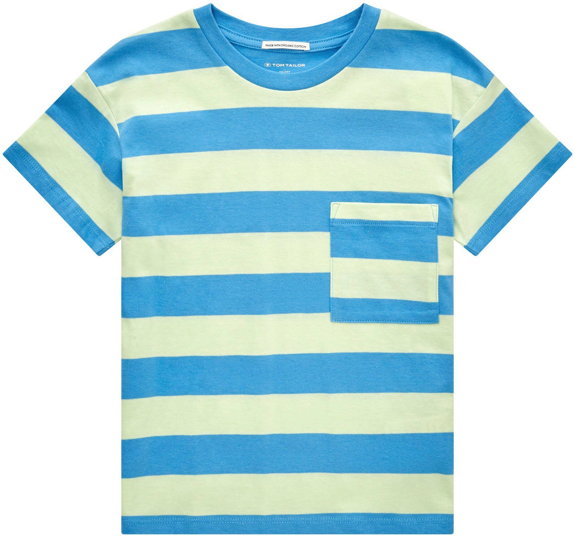 TOM TAILOR T-Shirt lime blue | T-Shirts