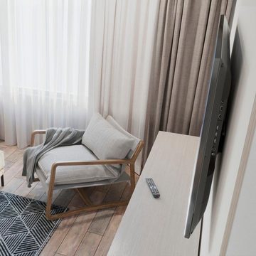 Hama TV-Wandhalterung FIX, 165 cm (65), Schwarz TV-Wandhalter TV-Wandhalterung, (bis 65 Zoll, integrierte Wasserwaage)