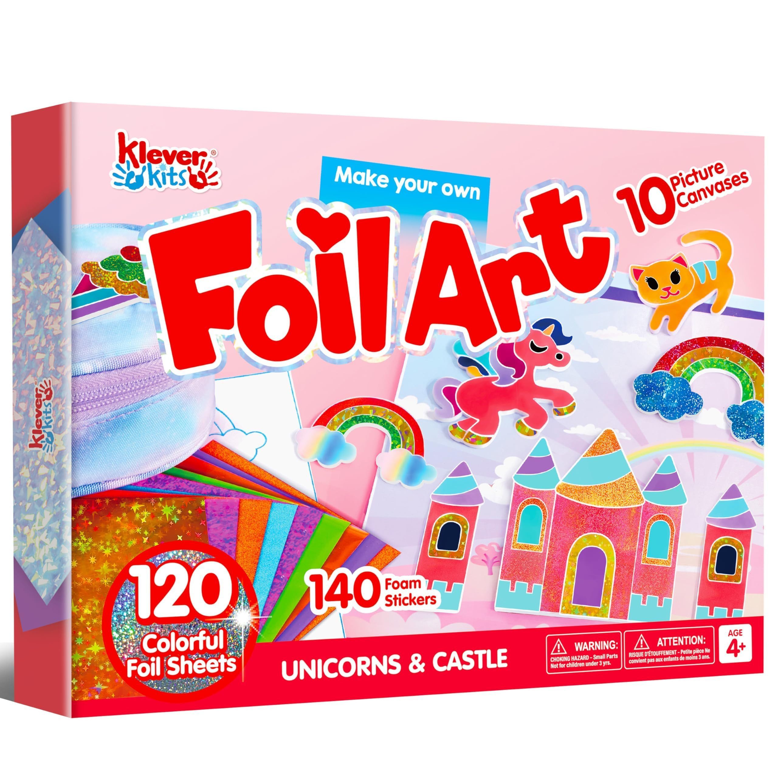 Klever Kits Blattmetall Klever Kits Folienkunst-Set für Kinder ab 4 – Kreativreise-Spielzeug