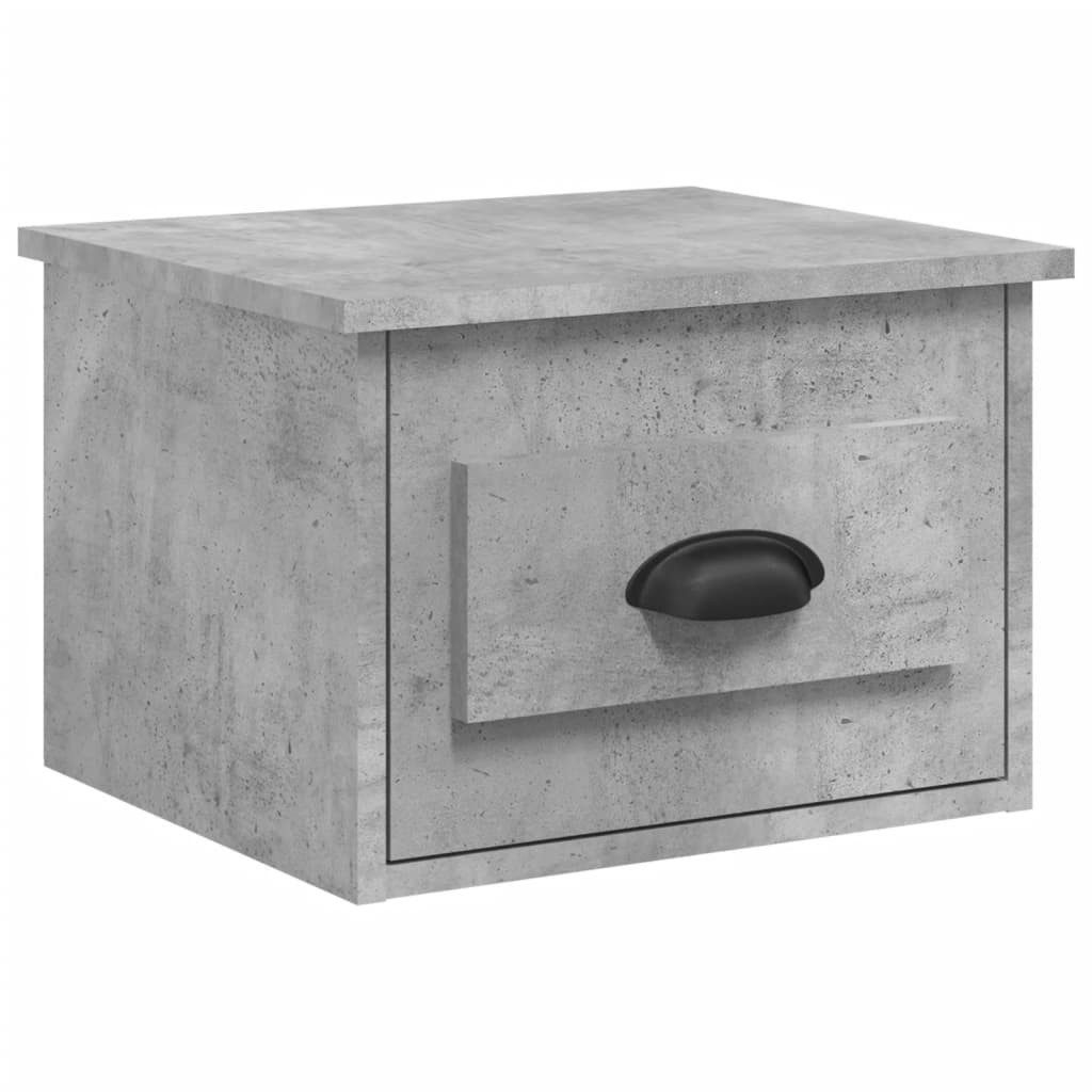 Nachttisch Wand-Nachttisch Betongrau 41,5x36x28 cm