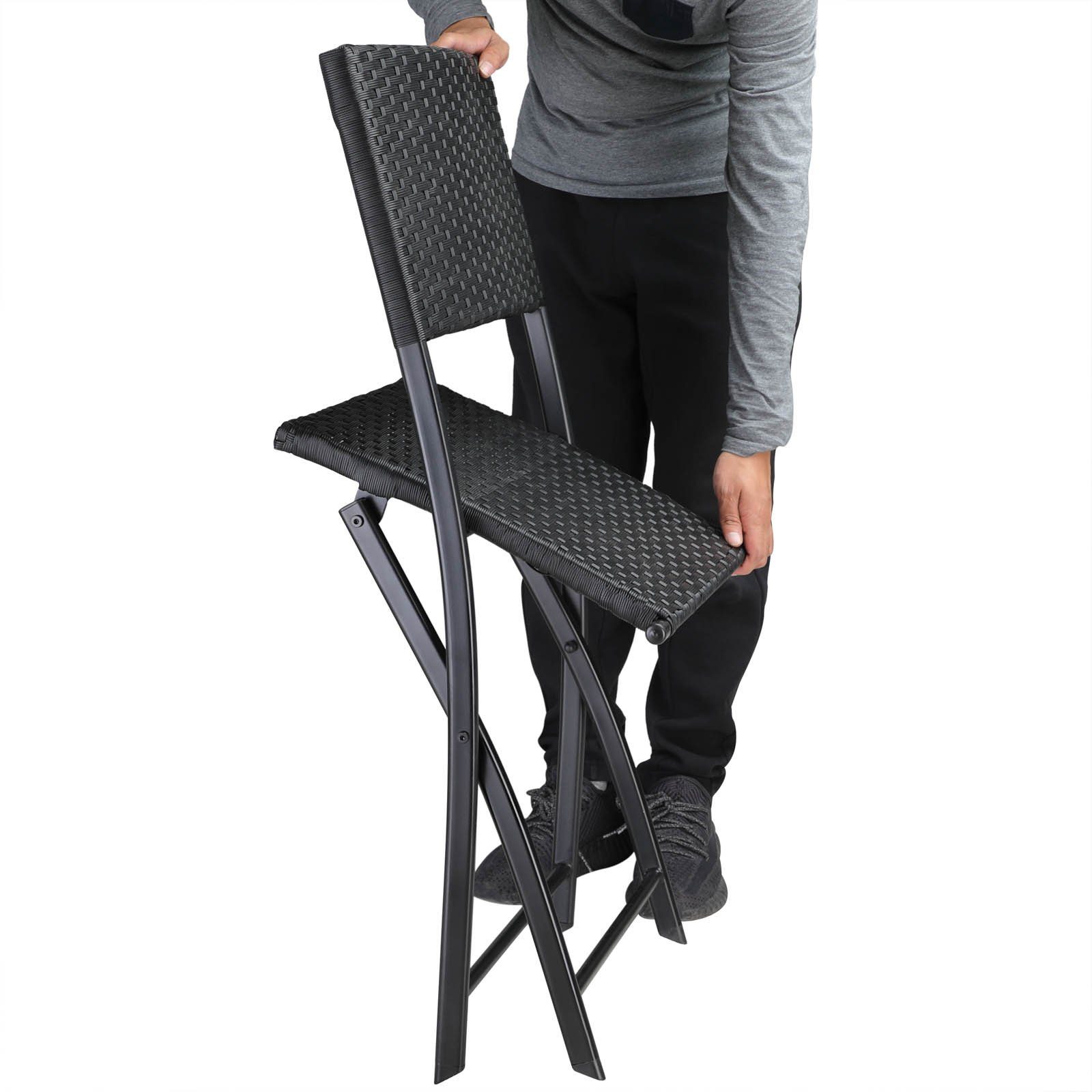 Casaria Klappstuhl Rom (2 St), Polyrattan günstig online kaufen