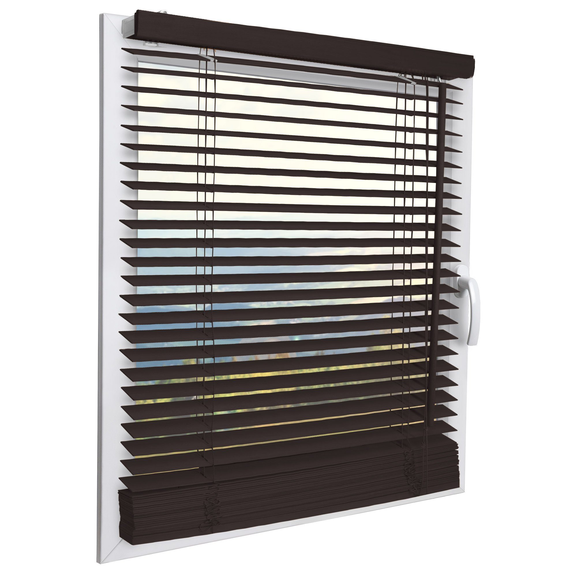 Sol Royal Jalousie Holzjalousie SolDecor JH3 Jalousie aus Holz in, 40x130cm, Dunkelbraun, Tür- und Fensterjalousie Holz Blickschutz 3,5 cm breite Lamellen