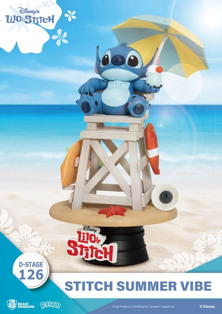 Beast Kingdom Toys Merchandise-Figur Disney D-Stage PVC Diorama Stitch Summer Vibe 16 cm