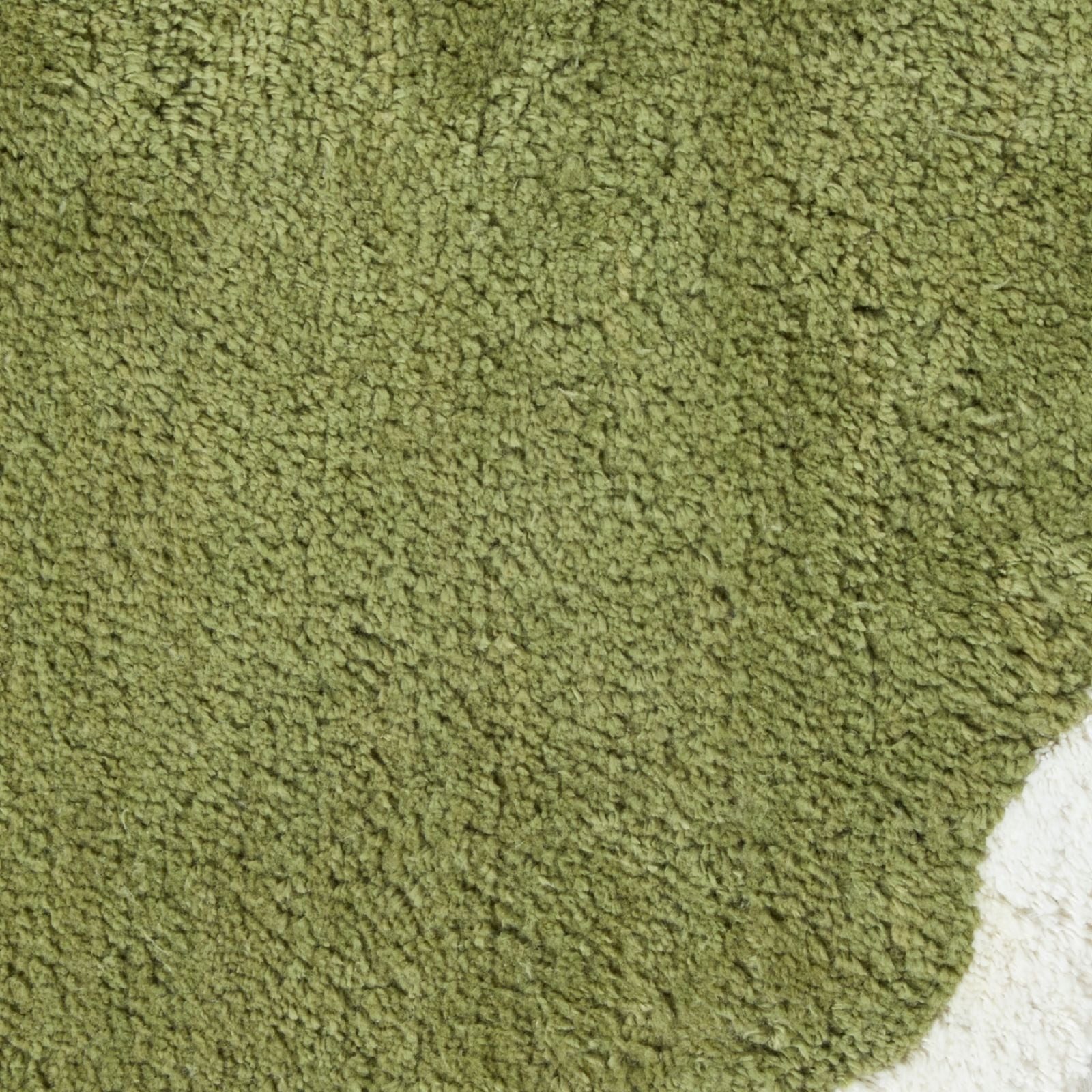 Homescapes Badematte Badematte rund mit Wellenrand 70 cm - Runder Badteppich grün, Höhe 10 mm, 70 cm – Bild 5 von 5