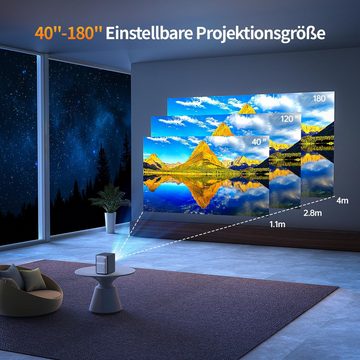 VISULAPEX Official Netflix&Dolby Audio NX3 Full HD 1080P Portabler Projektor (15000 lm, 1920 x 1080 px, Ultimatives Heimkino-Erlebnis mit Streaming, HDR, Dolby Sound & mehr)