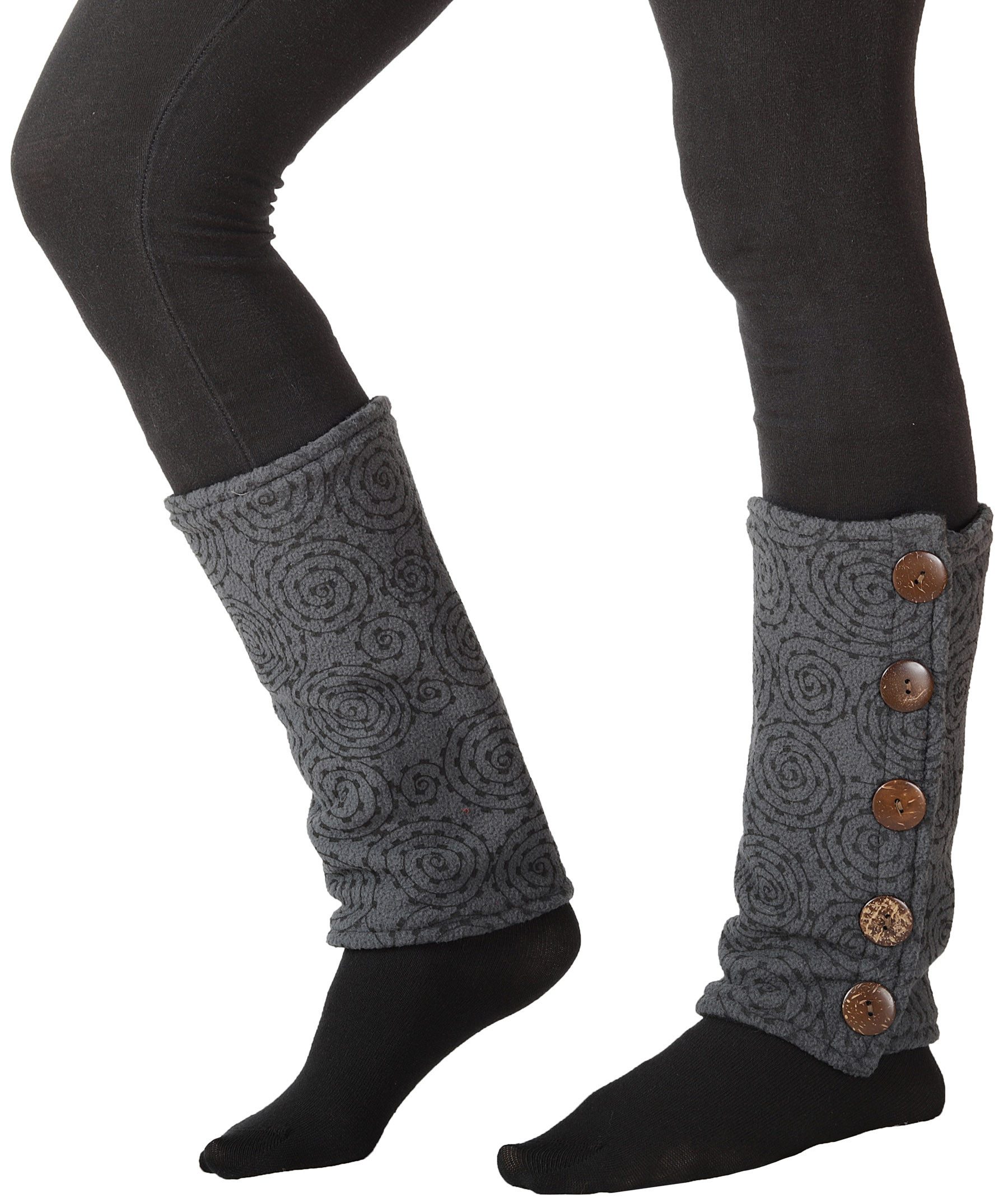 PUREWONDER Beinstulpen Beinstulpen Stulpen Beinwärmer aus Fleece lw57 Grau (1 Paar) Einheitsgröße