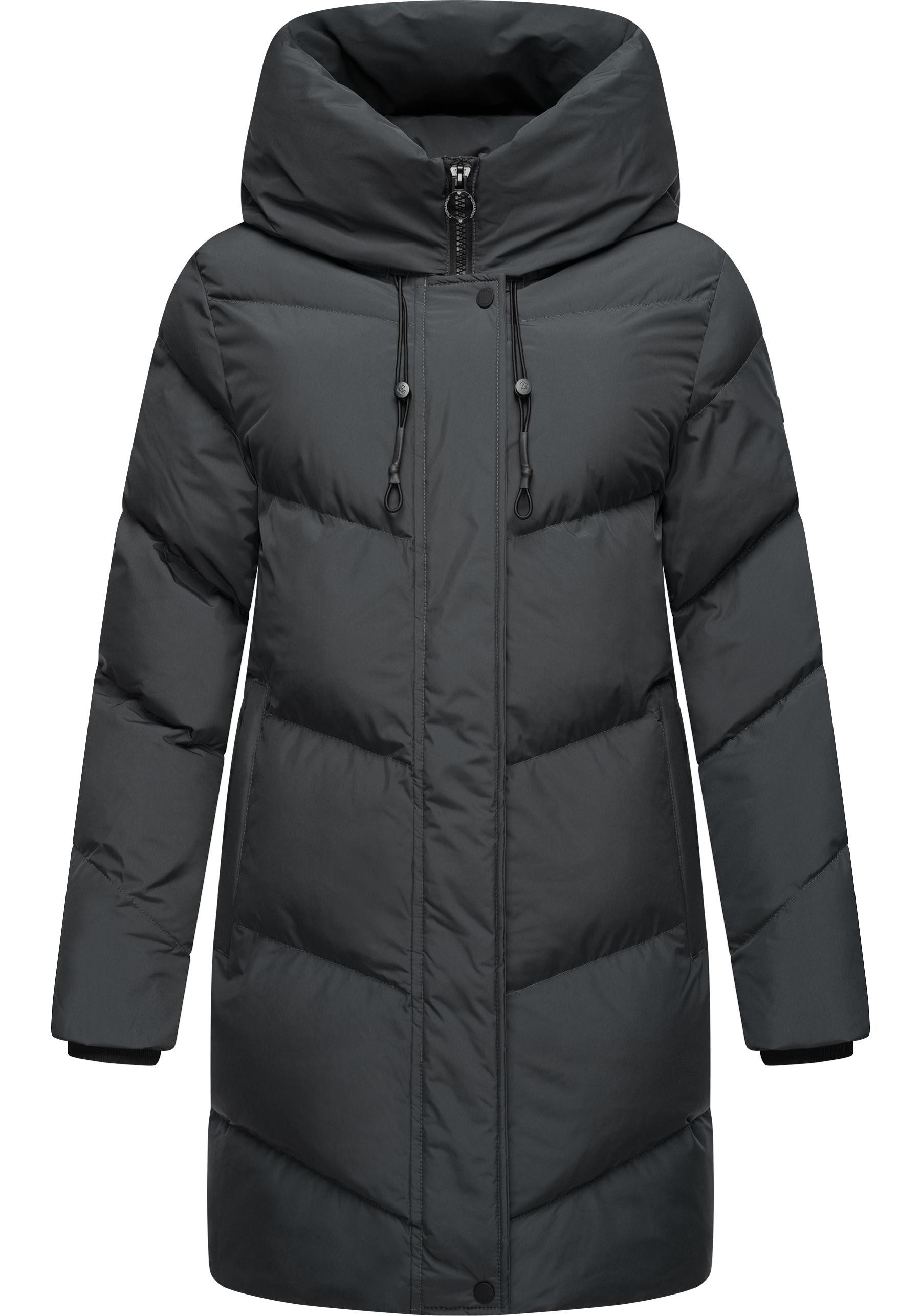 Ragwear Kurzmantel Avelin Wasserdichter gesteppter Damen Wintermantel