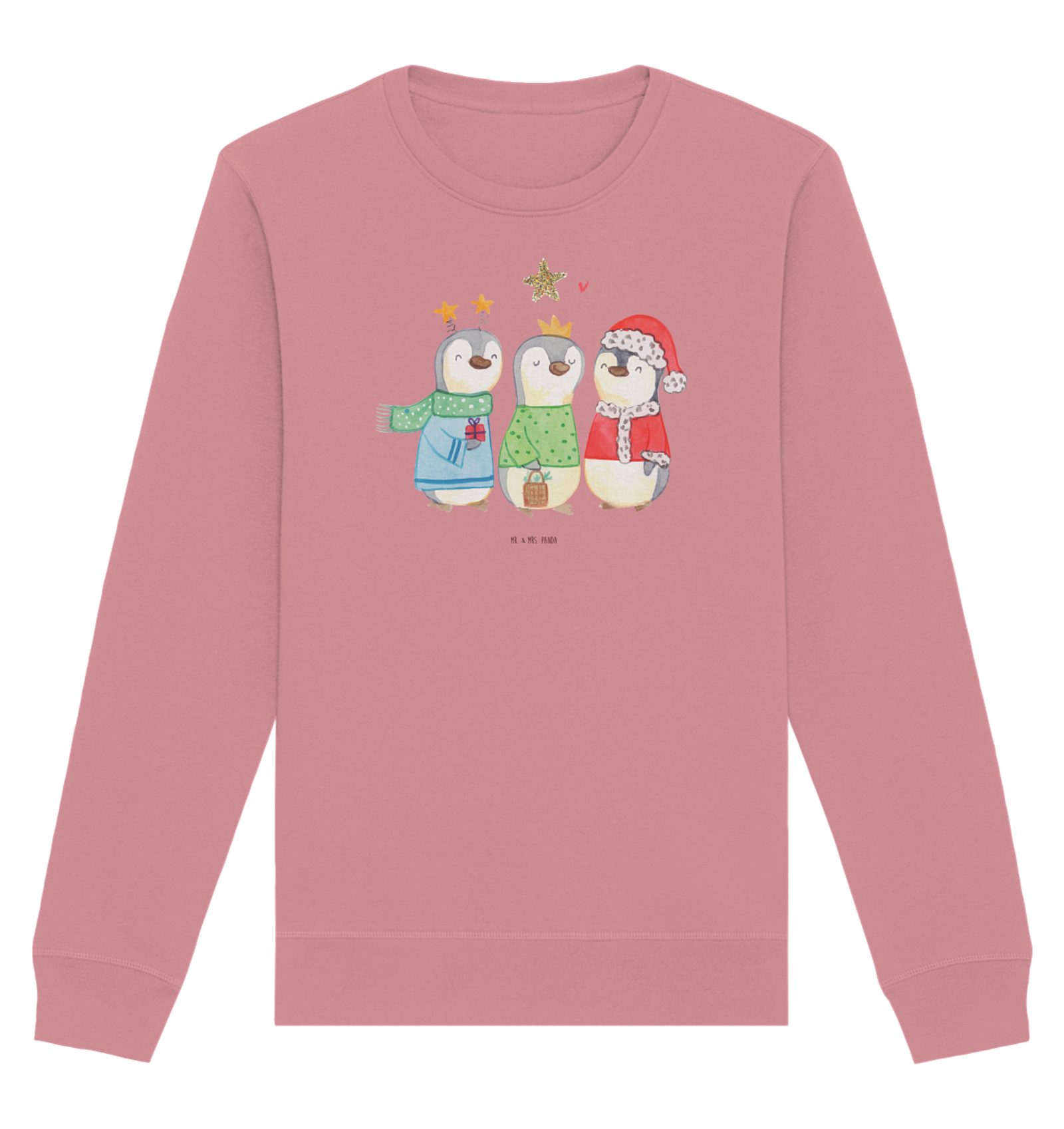 Longpullover Winterzeit Heilige drei Könige Größe S - Canyon Pink - Geschenk, Adve