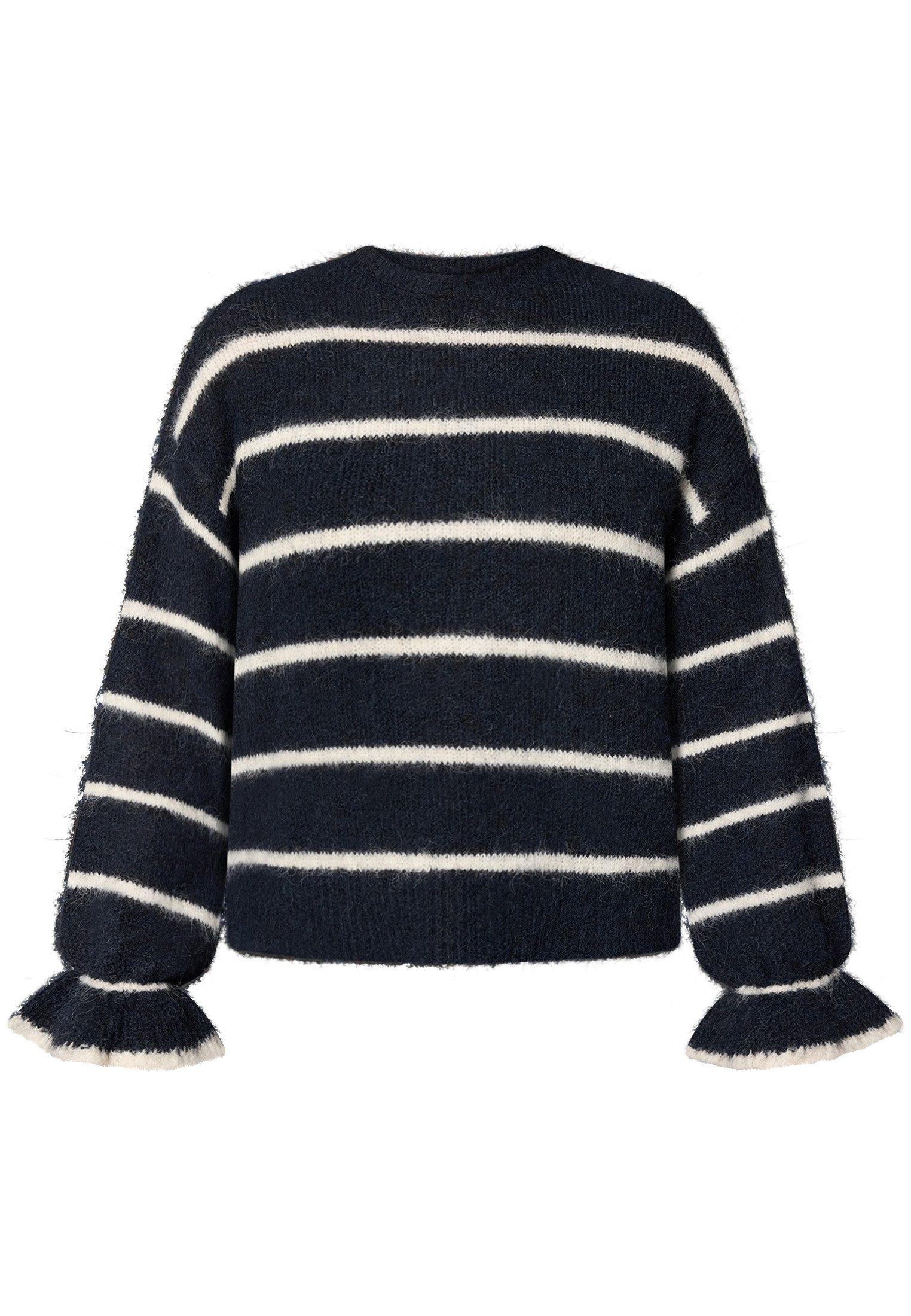 Zero Strickpullover Damen gestreift mit Wolle (1-tlg) weiteres Detail