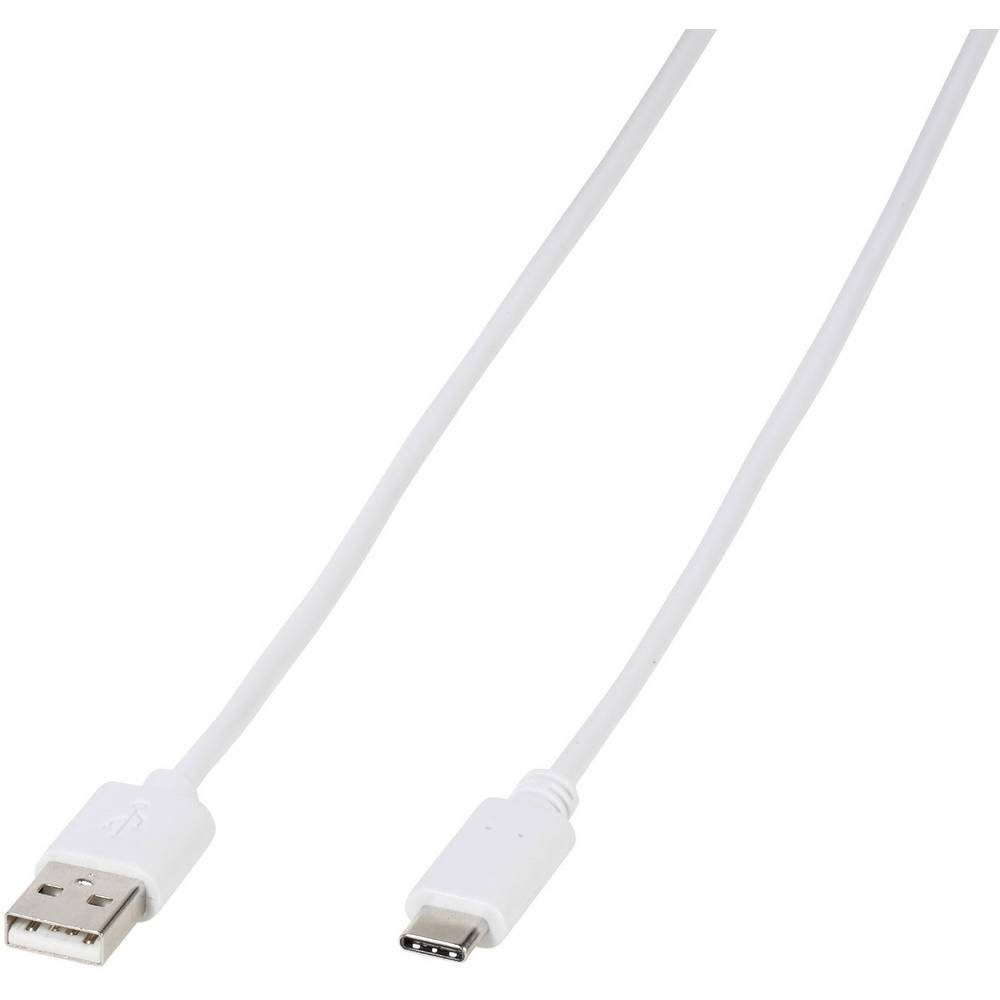 Vivanco USB-Datenkabel, USB-A auf USB-Type-C™ Stecker,1m USB-Kabel, (1.00 cm)