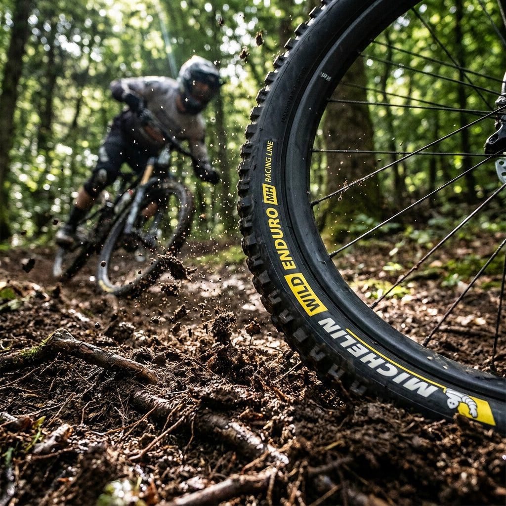 Michelin Fahrradreifen Michelin Wild Enduro MH Racing Line 28x2,5 Zoll (63-622) Schwarz - max