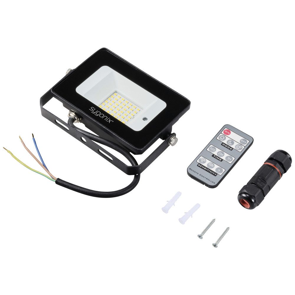 Sygonix LED Flutlichtstrahler Sygonix SY-5995280 LED-Außenstrahler mit Bewegungsmelder EEK: C (A - – Bild 4 von 5