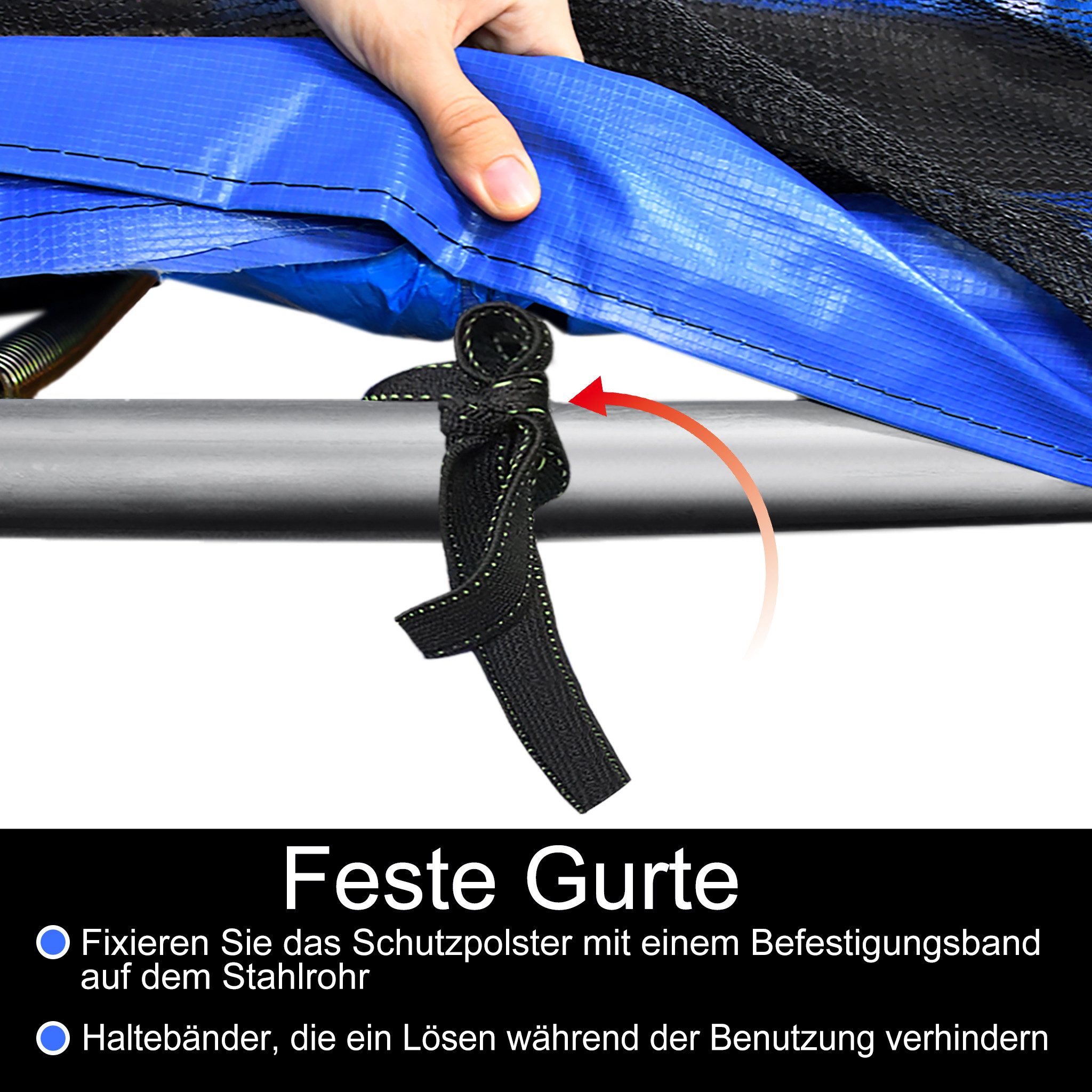 FIVMEN Trampolinschutzrand Trampolin-Federabdeckung, PVC Schutzabdeckung