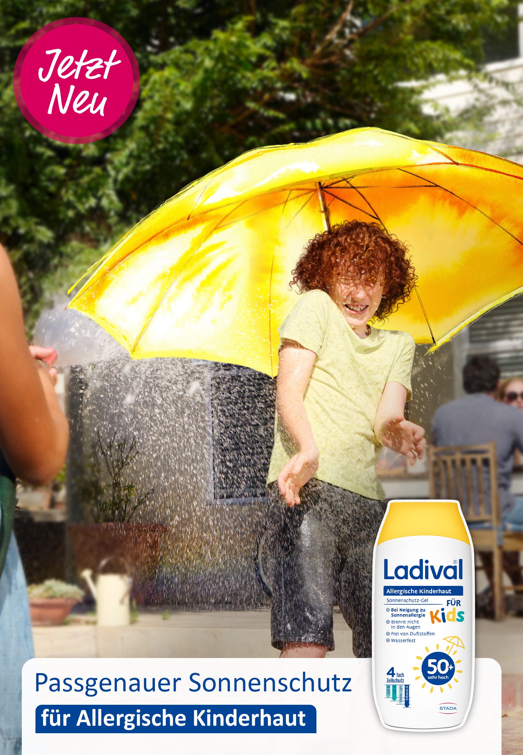 Ladival Sonnenschutzgel Allergische Kinderhaut Sonnenschutz-Gel, Sonnencreme, für Kinder- & Babyhaut ab 6 Monaten, pflegend, wasserfest mit LSF 50+