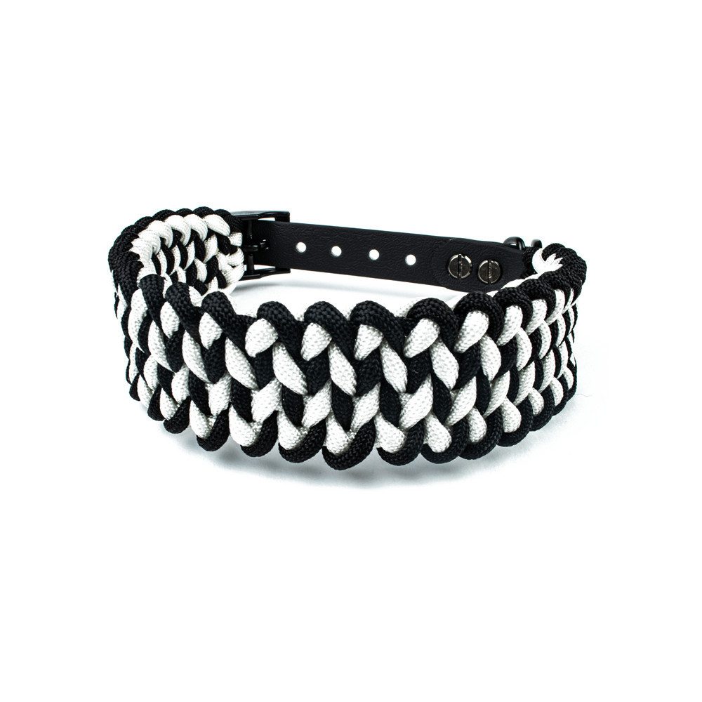 Tierluxe Hunde-Halsband Historisch, Paracord, Biothane, Handgemacht