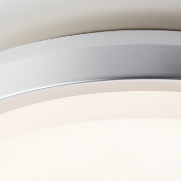 Lightbox LED Wandleuchte, LED fest integriert, warmweiß, LED Außen Wandlampe, Ø 28 cm, 12 W, 1600 lm, 3000 K, IP65, Kunststoff