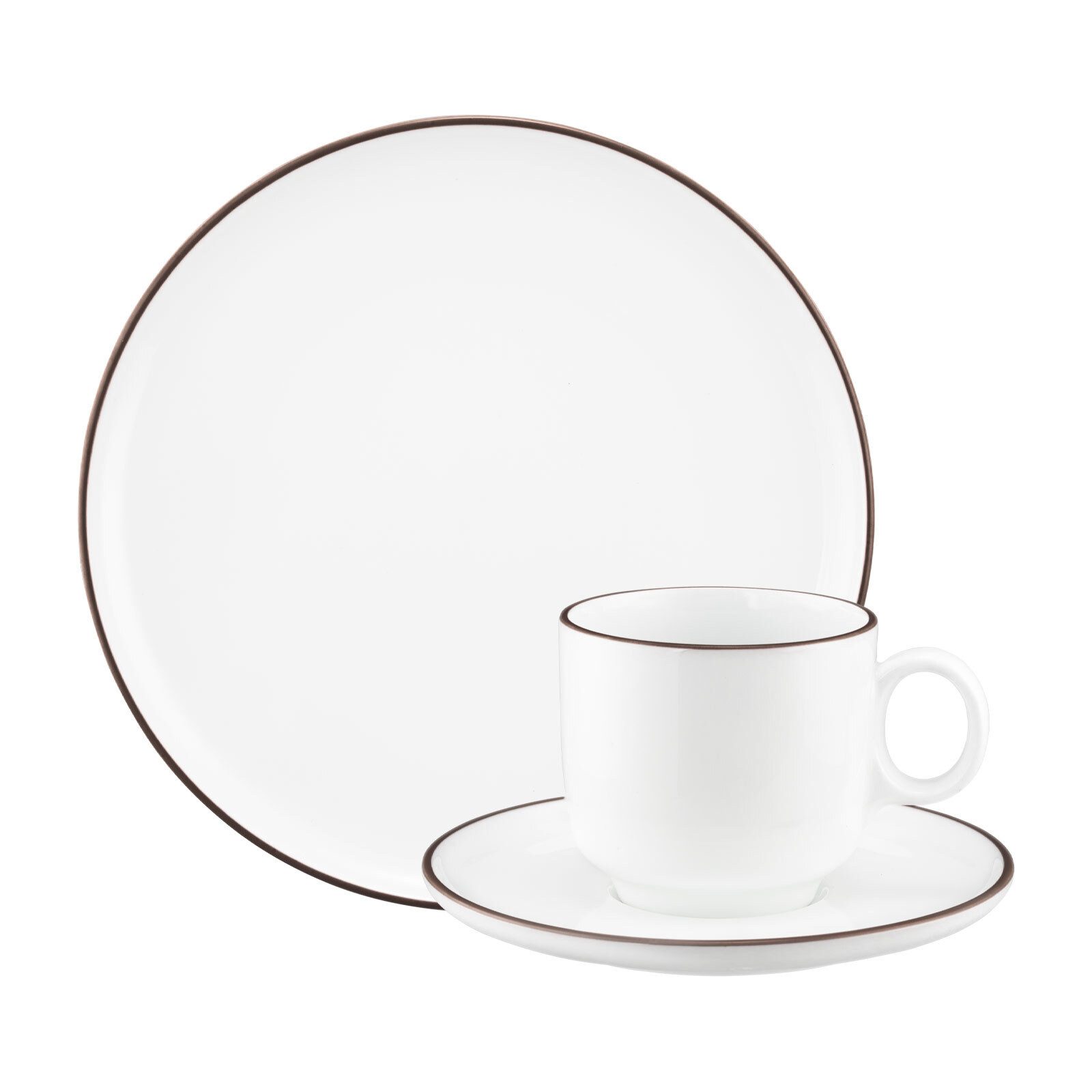 Seltmann Weiden Kaffeeservice Sento Home Pure Lines Kaffeeservice 18-tlg. (18-tlg), 6 Personen, Porzellan