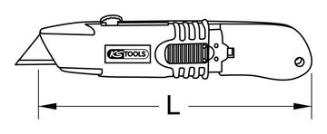 KS Tools Cuttermesser, Klinge: 0.06 cm, Profi-Universal, mit Trapezklinge