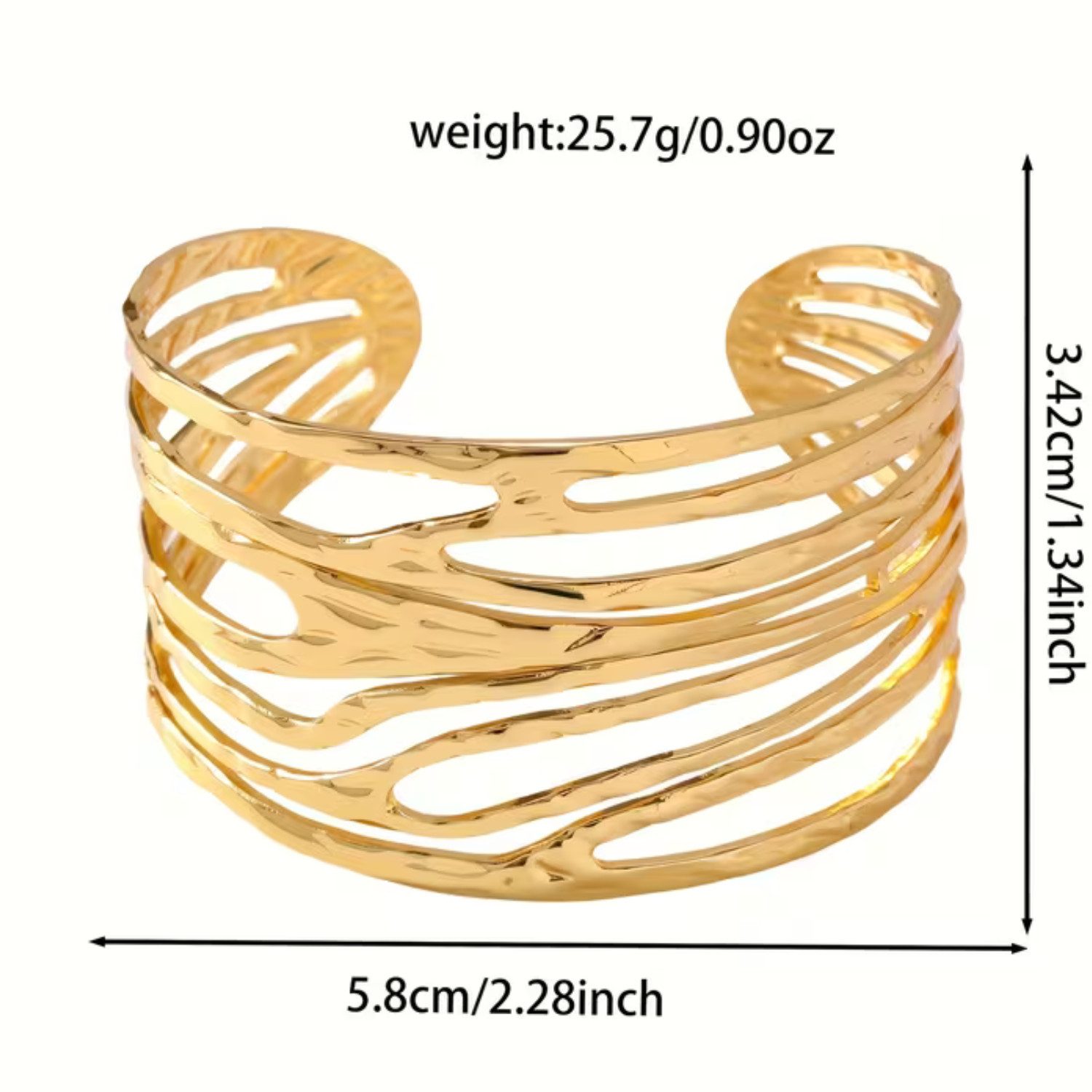 XCOAST Armreif Boho Armreif Damen Gold – Verstellbarer Edelstahl Armreif (Boho Armreif Damen Gold, Edelstahl Armreif), Boho Armreif Damen, Goldener verstellbarer Armreif Damen
