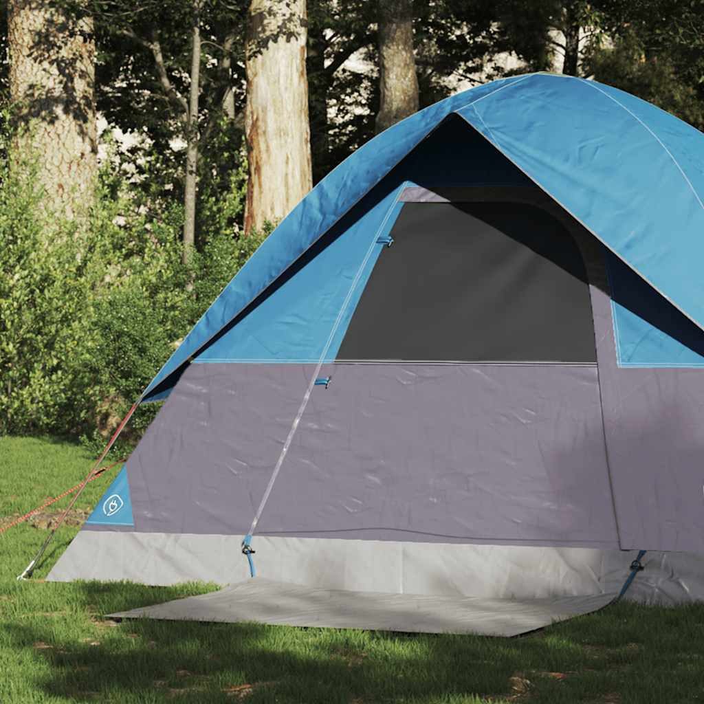 furnicato Faltzelt Camping Kuppelzelt 215 x 150 x 127 cm Blau, (1 tlg), Wetterfestes Familienzelt mit E-Anschluss und versiegelten Nähten