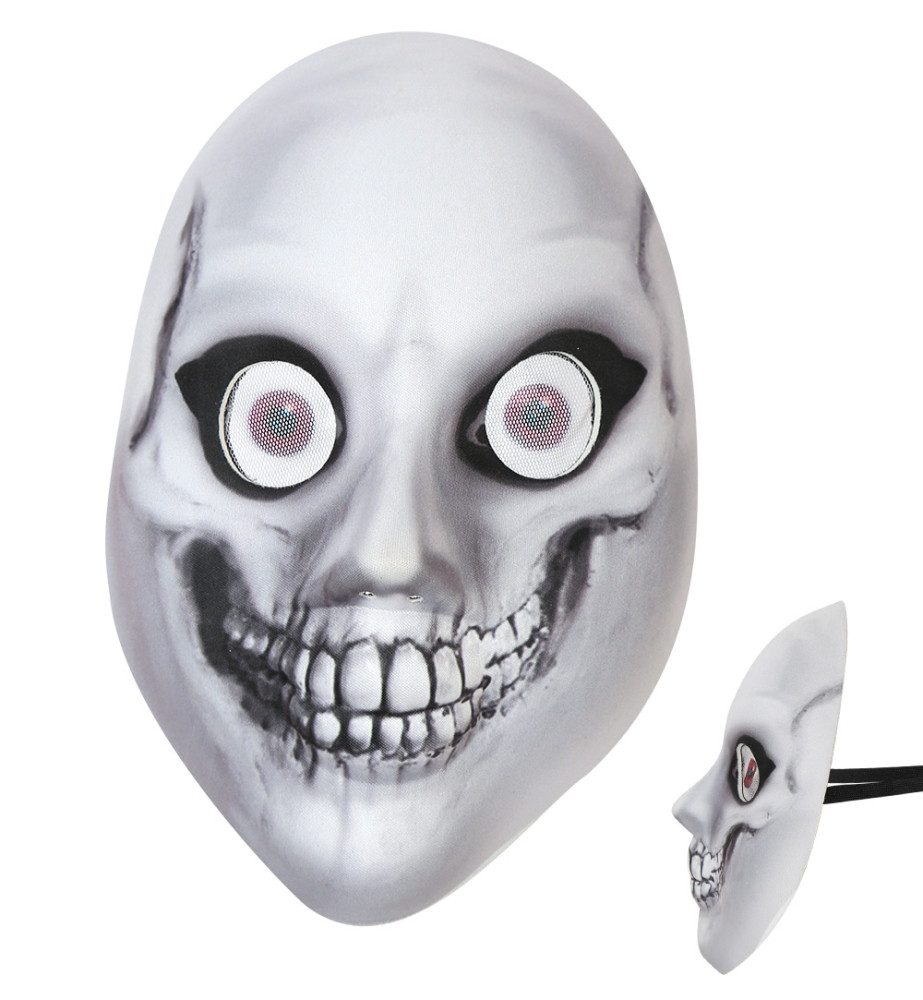 Fries Verkleidungsmaske Horrormaske Rote Augen mit Gummizug Halloween Horror Karneval Fasching, Mit Gummizug