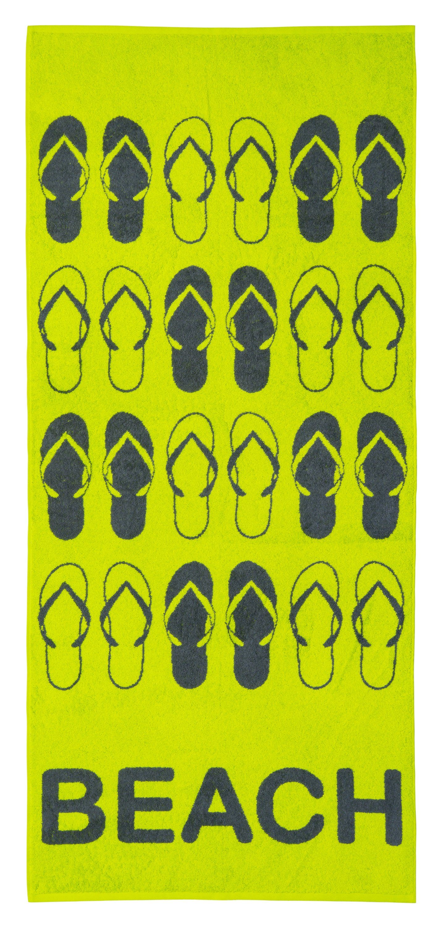 Lashuma Strandtuch Flip Flops, Duschtuch weich, Badehandtuch 70x160 cm