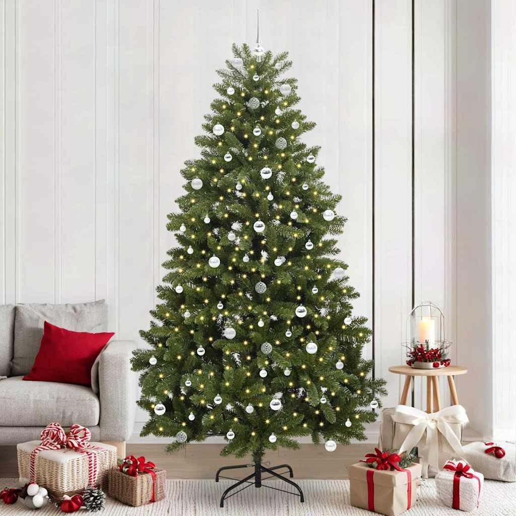 vidaXL Künstlicher Weihnachtsbaum vidaXL Künstlicher Weihnachtsbaum 240 cm 300 LEDs Warmes Weiß Grün