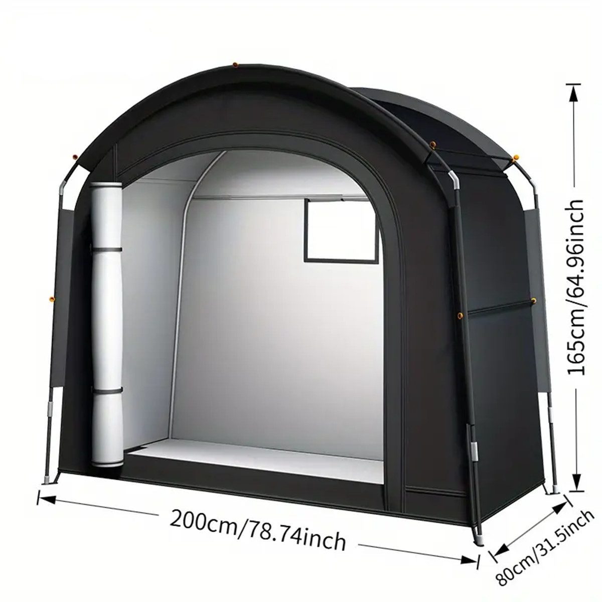 Insma Gerätezelt Fahrradzelt für 2 Fahrräder, Tragbare Aufbewahrungszelt für Camping, Faltbare Lagerzelt für Fahrräder,Motorräder, 200x80x165cm