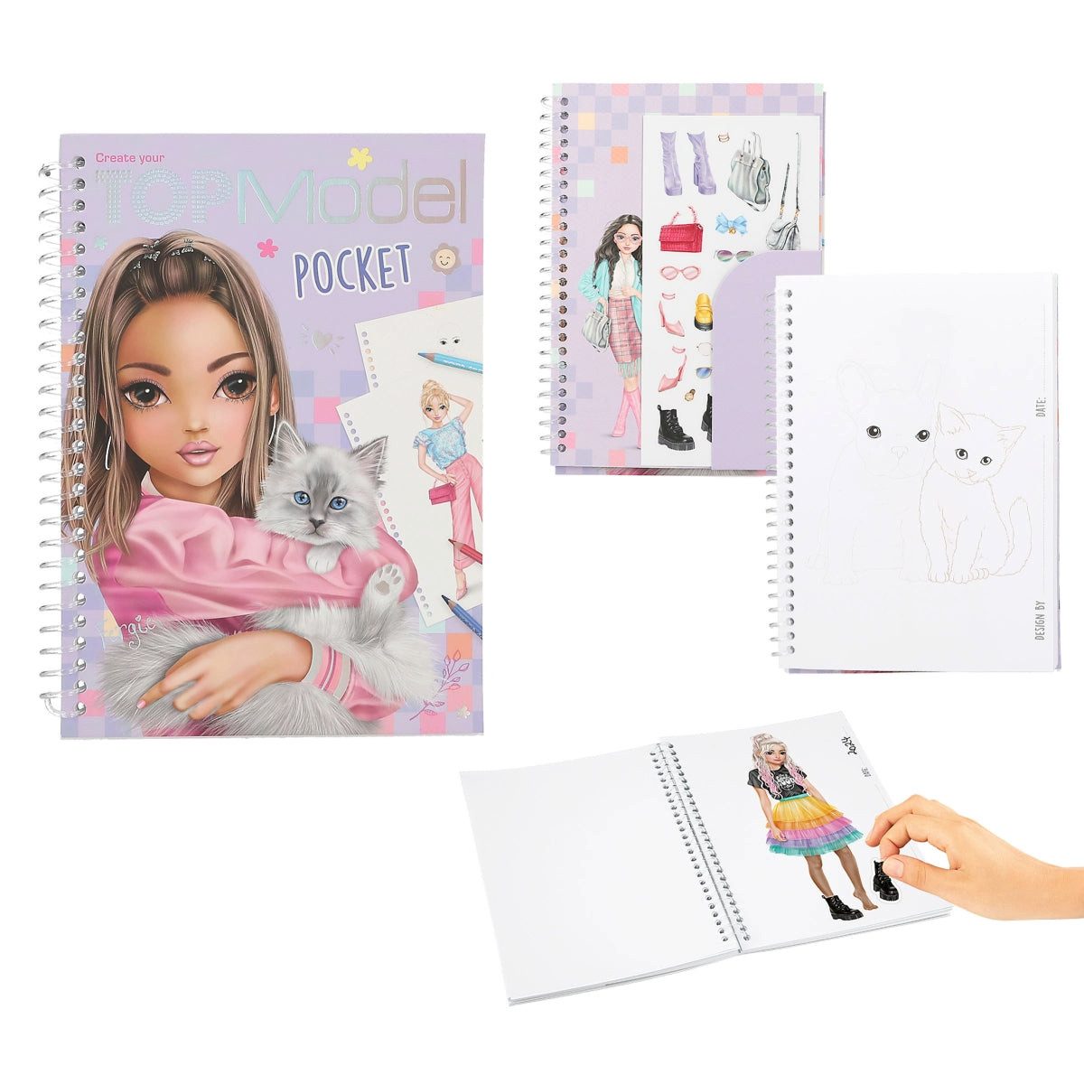 Depesche Spiel TOPModel Pocket Malbuch - 120 Seiten Mode-Designs zum Ausmalen