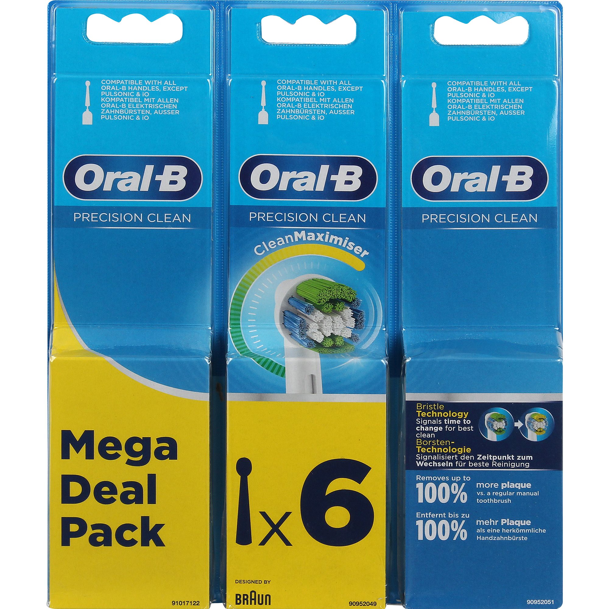 Oral-B Aufsteckbürste Oral-B Precision Clean 2+2+2 Pack FFS, Aufsteckbürste