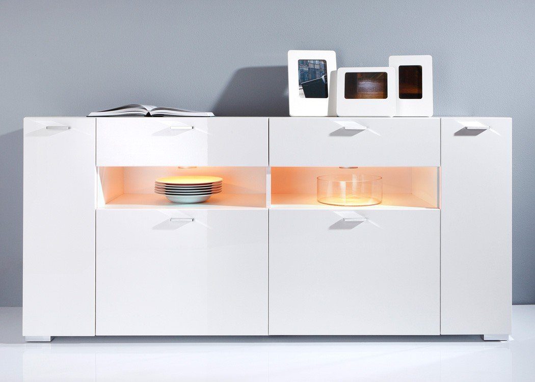 expendio Sideboard »Imko«, Hochglanz 173x83x40 cm mit LED Beleuchtung
