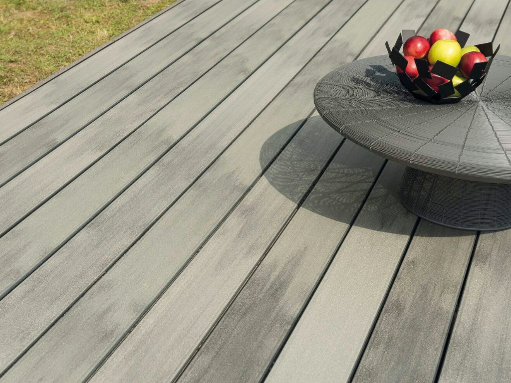 Silvadec Terrassendielen Terrassendiele WPC Emotion Taiga Grau Massivprofil, BxL: je 13.8x400 cm, 23 mm Stärke
