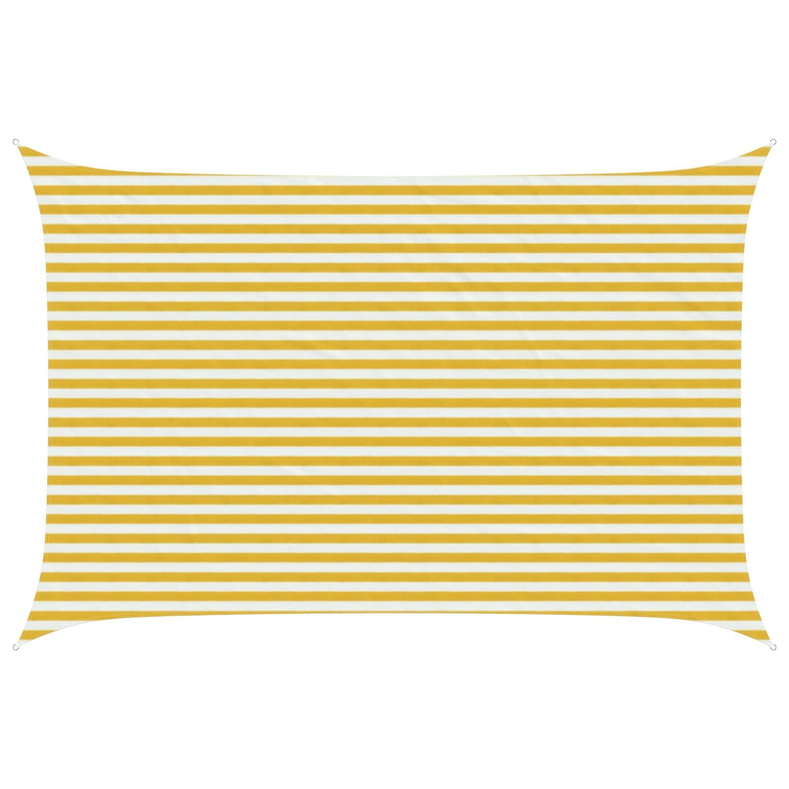 vidaXL Sonnensegel Sonnensegel Gelb und Weiß 3 x 4 m HDPE, (1-tlg)