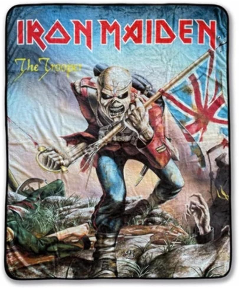 Wohndecke Iron Maiden Fleecedecke - Trooper, Klangundkleid, großes Motiv mit Eddie im klassischen Trooper-Design