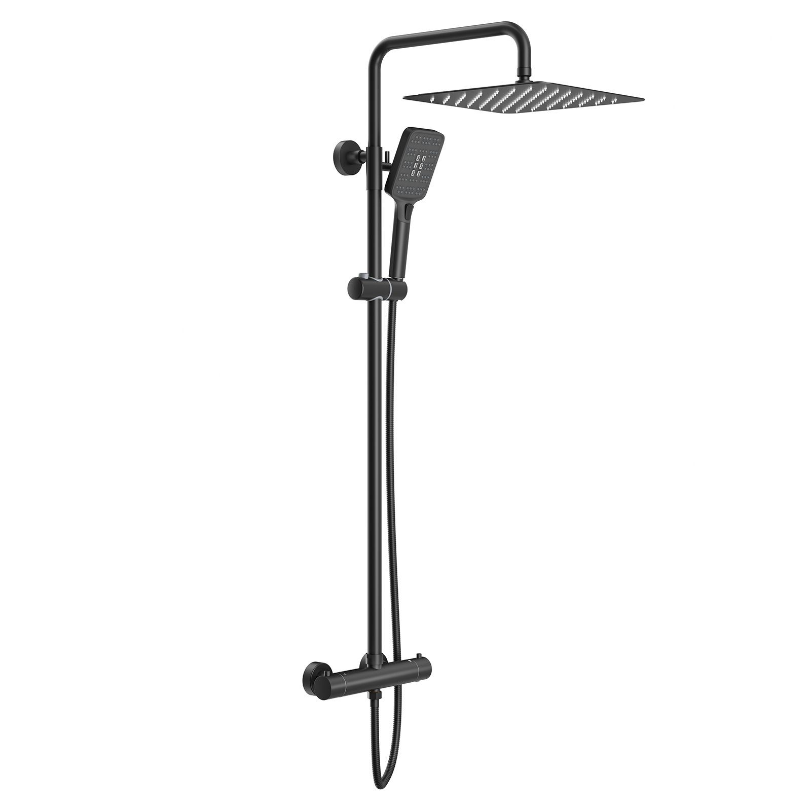 Rainsworth Duschsystem 3 Funktionen Duschsystem, Höhe 126 cm, Set, eckig Re günstig online kaufen