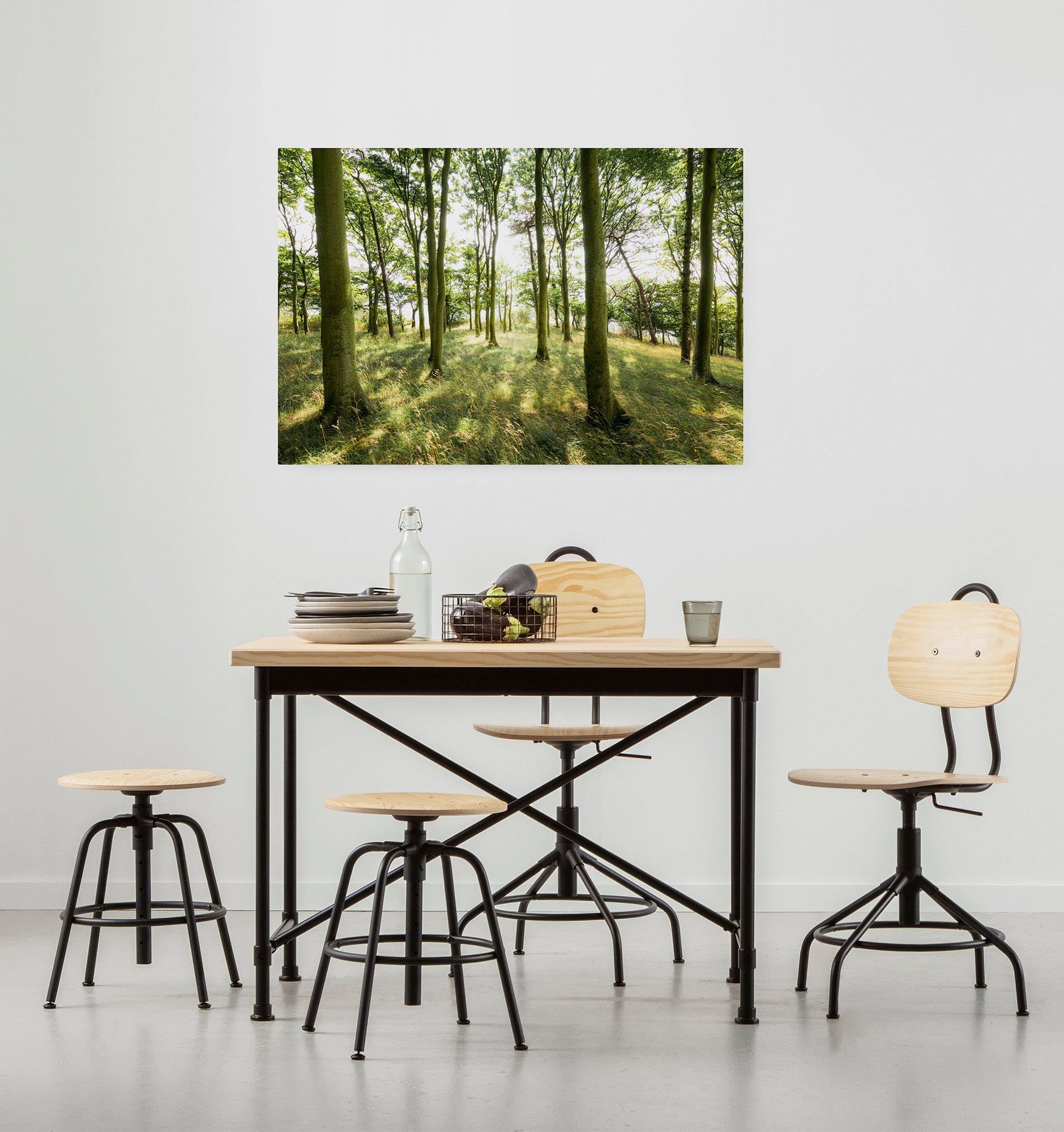 Leinwandbild Dänische Buchen - Größe 90 x 60 cm