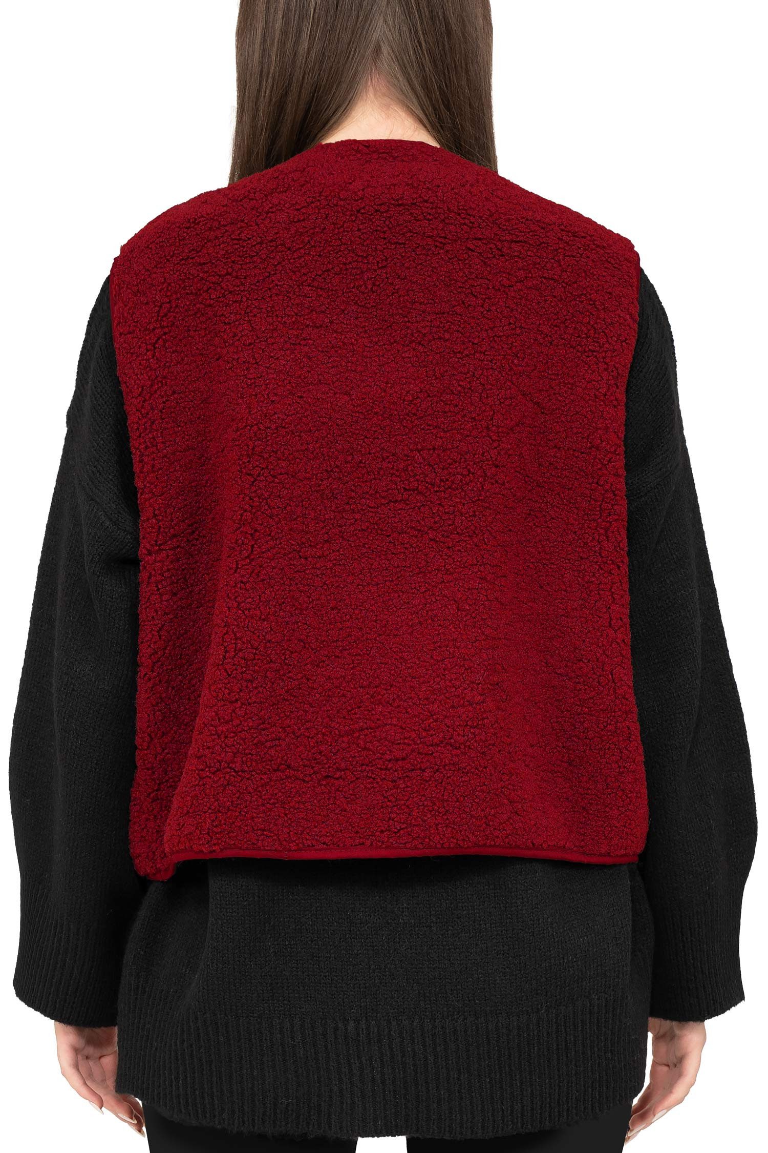 Reichstadt Plüschweste Damen Relaxed Fit Teddy Weste 25RSW098 (1-tlg) Modische ärmellose Jacke in angesagter Teddy-Optik