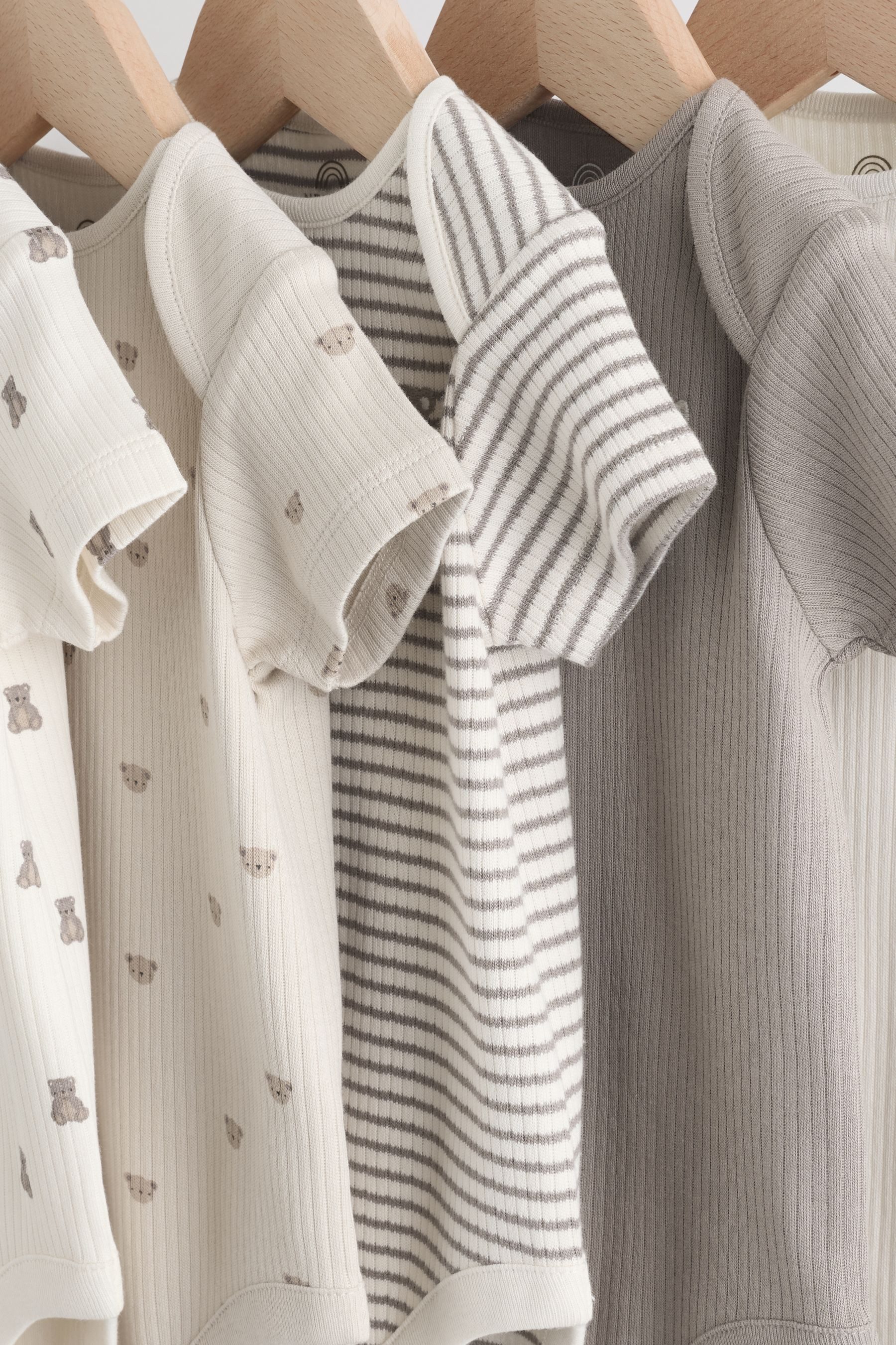 Next Kurzarmbody Kurzärmelige Baby Bodysuits im 5er-Pack (5-tlg)