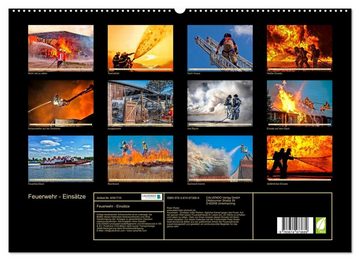 CALVENDO Wandkalender Feuerwehr - Einsätze (Premium, hochwertiger DIN A2 Wandkalender 2023, Kunstdruck in Hochglanz)