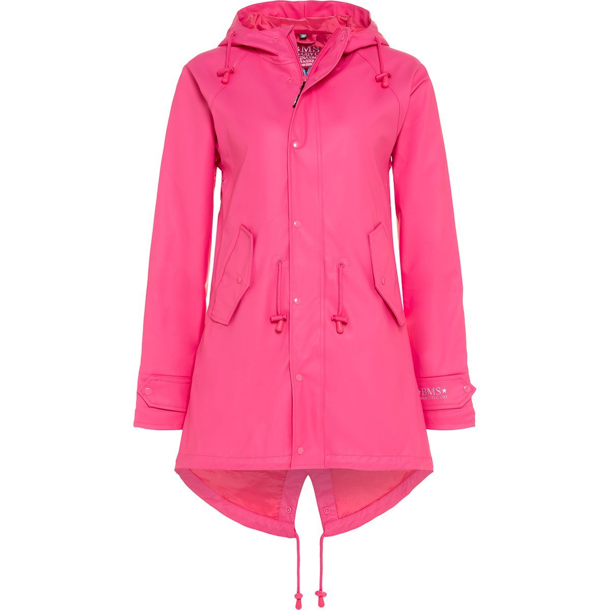 BMS Regenmantel >> HafenCity Coat SoftSkin << 100% wasserdicht pink
