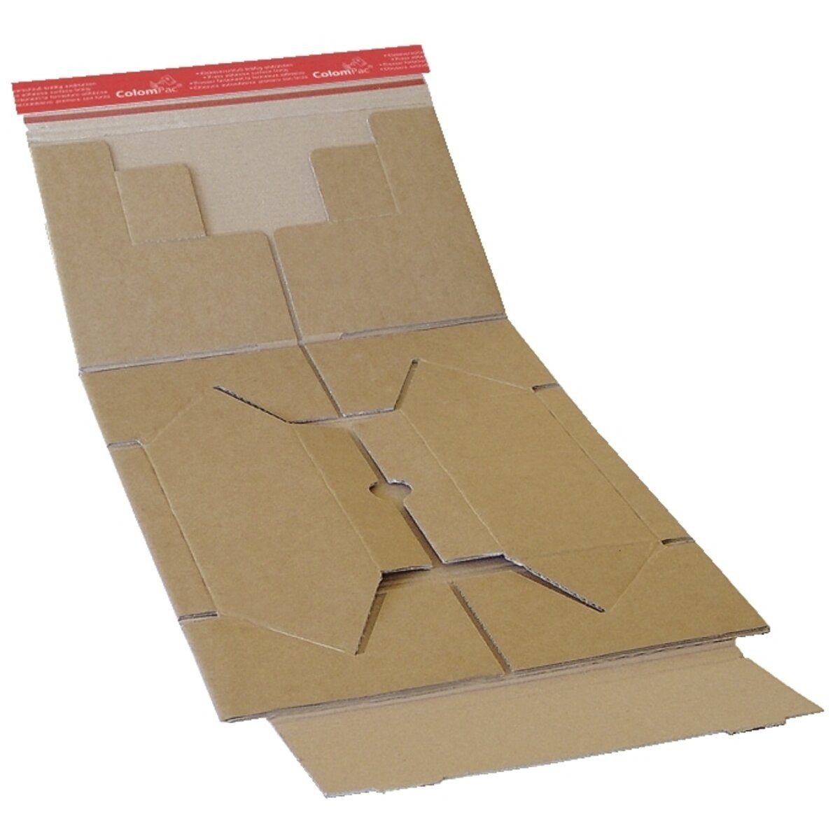 COLOMPAC Versandkarton Paket Versandkarton 343 x 223 x 50 mm braun.